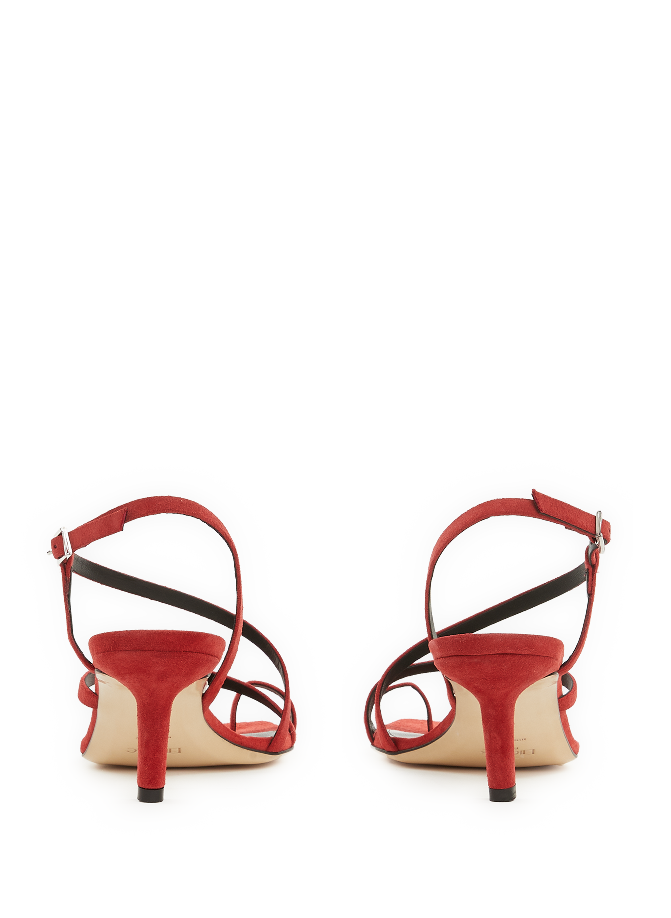 Sandales à talon suédé ELLEME Rouge