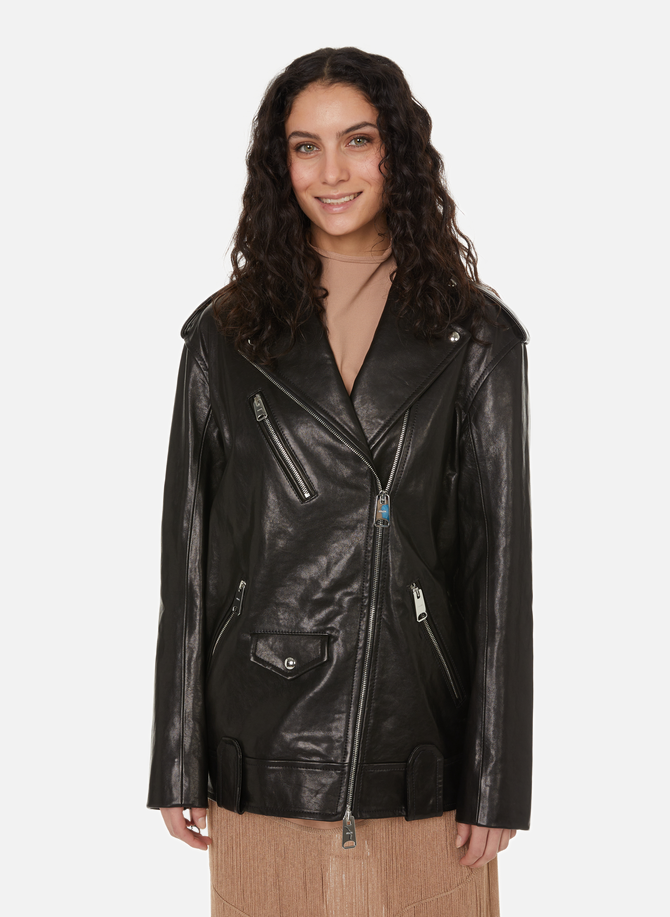 KHAITE leather perfecto jacket