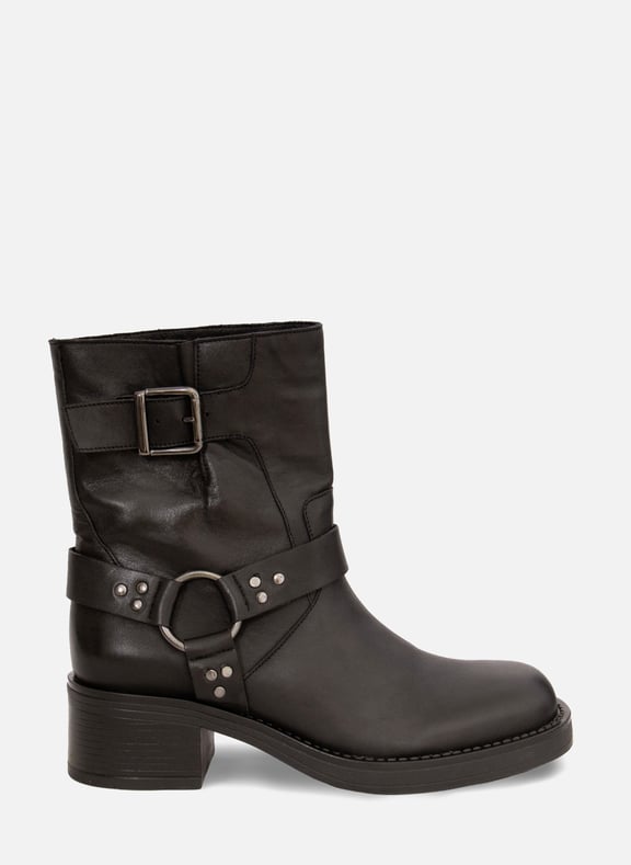 Bottines biker cuir Noir by JULES & JENN JULES & JENN Bottines biker cuir Noir