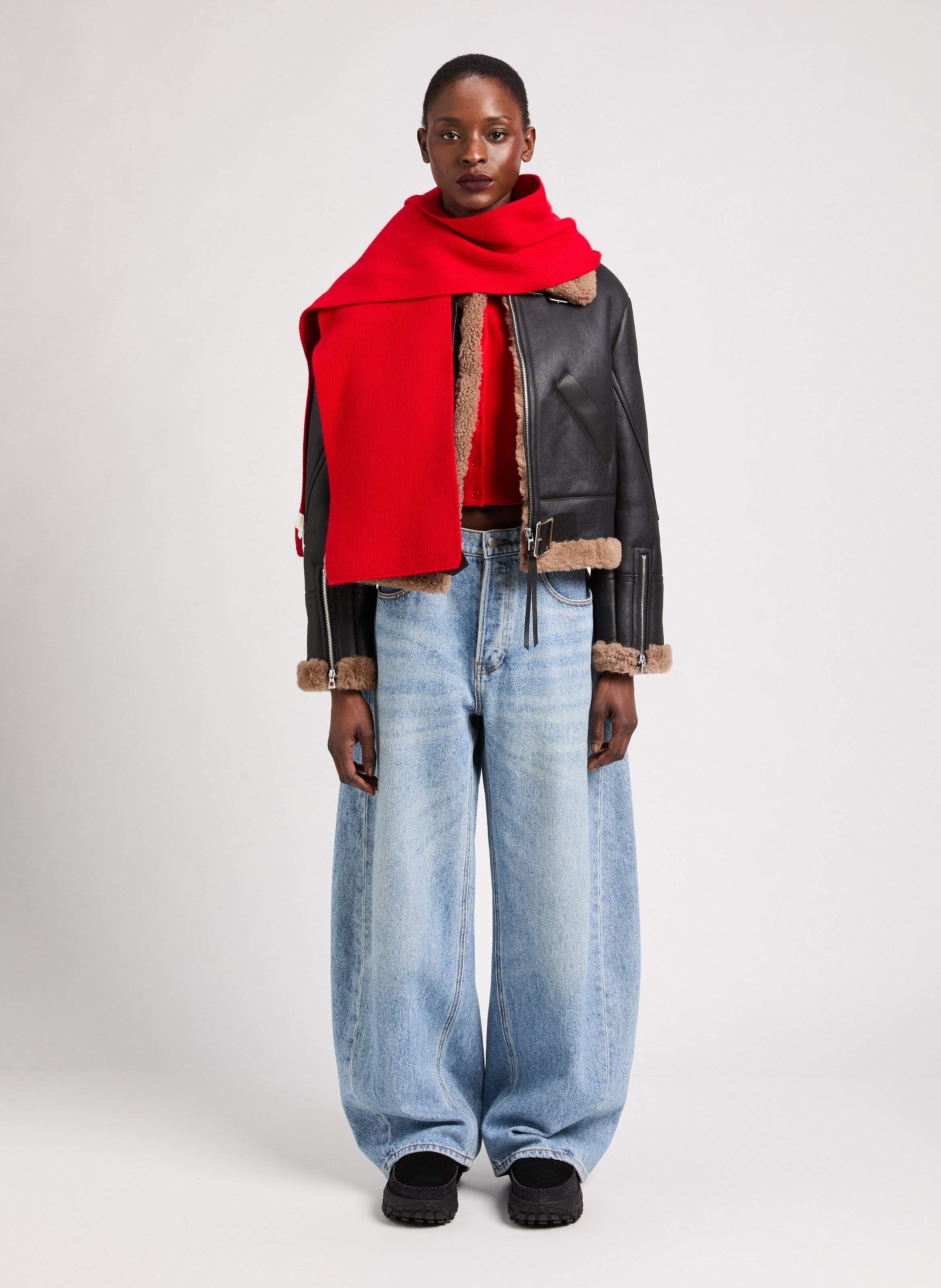 Echarpe en laine mélangée  SAISON 1865 Rouge