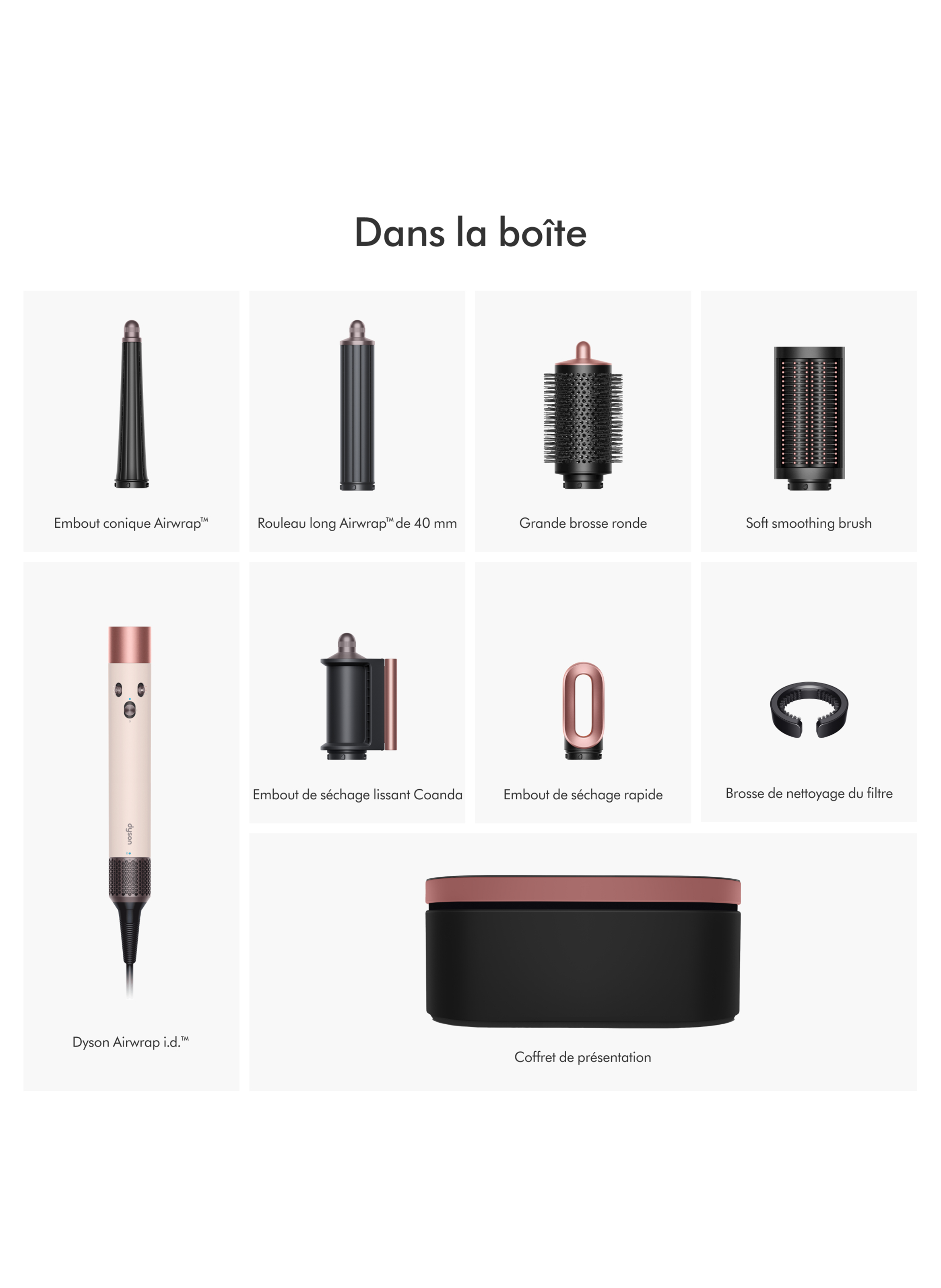 Airwrap i.d. ™ Cheveux raides à ondulés  Rose Céramique DYSON No color