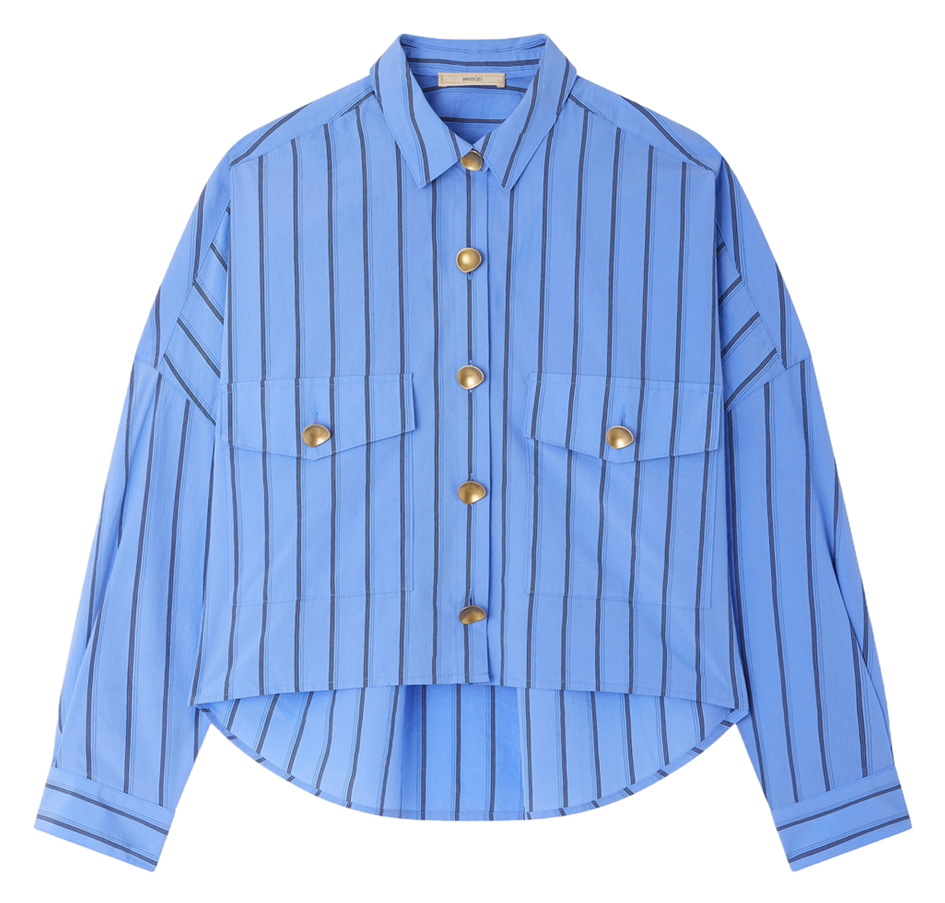 Chemise col classique en coton mélangé balanca SESSUN Bleu