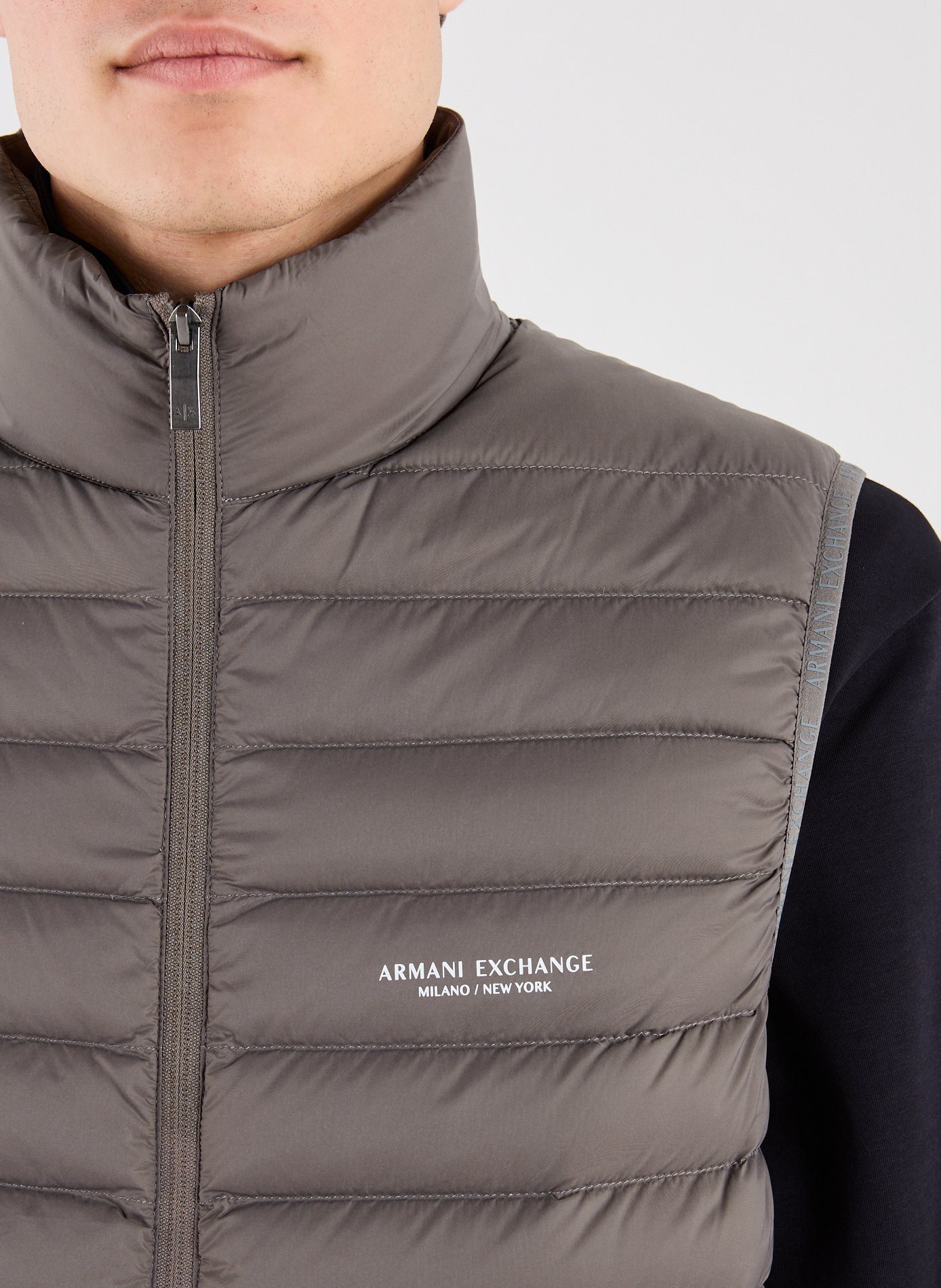 Quilted gilet ARMANI EXCHANGE Brown