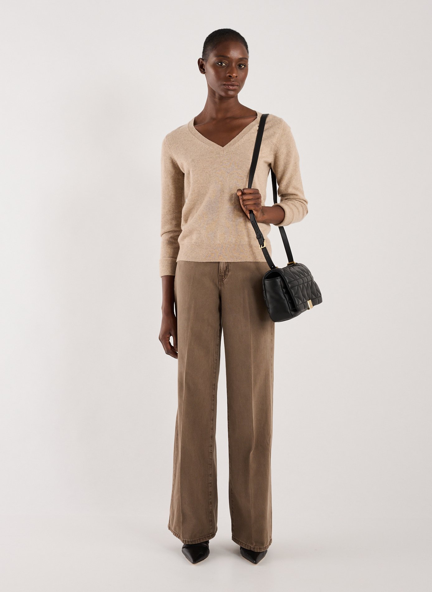 Sac matelassée en cuir  KARL LAGERFELD Noir