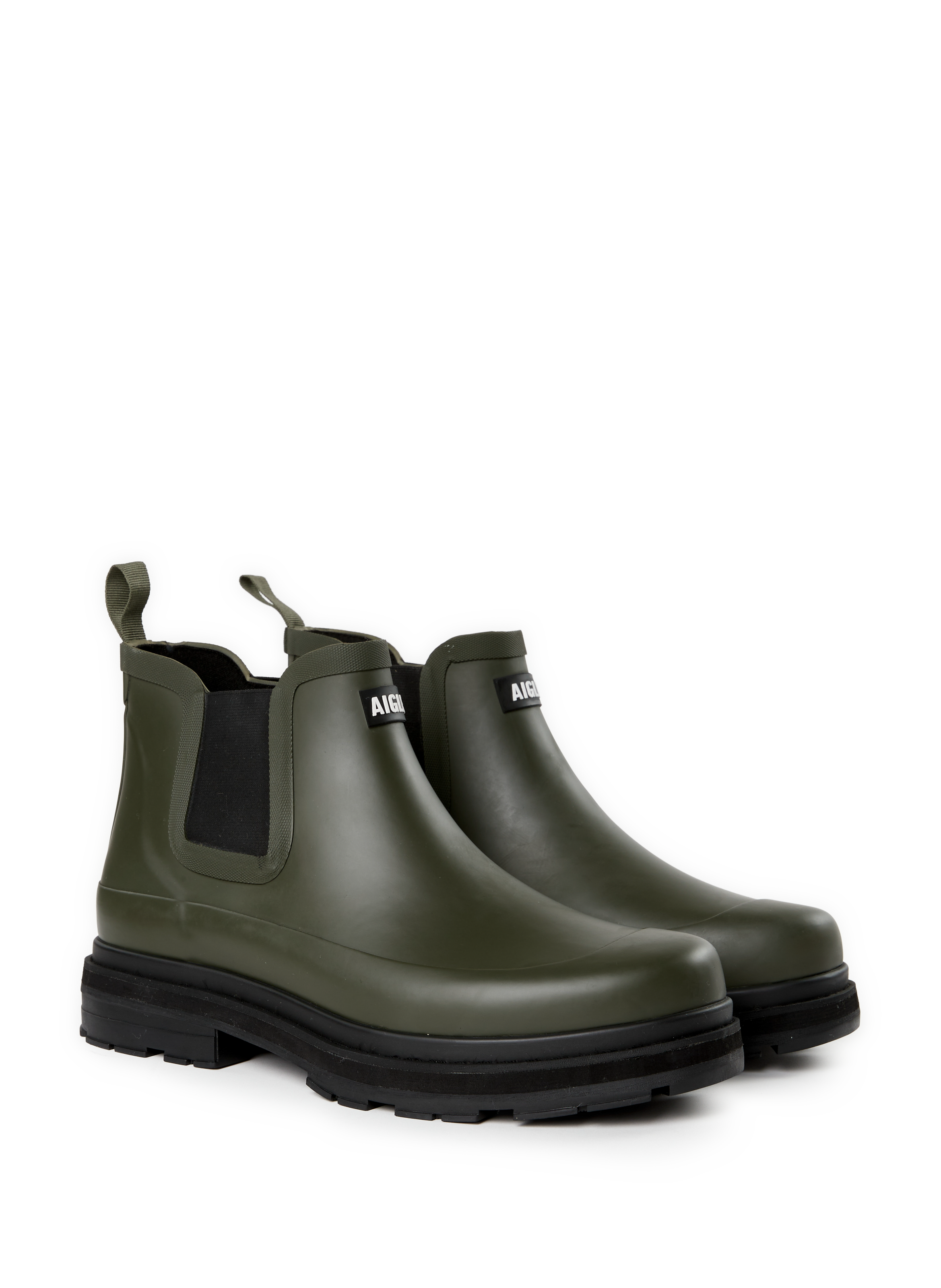 Boots compensées unies AIGLE Kaki