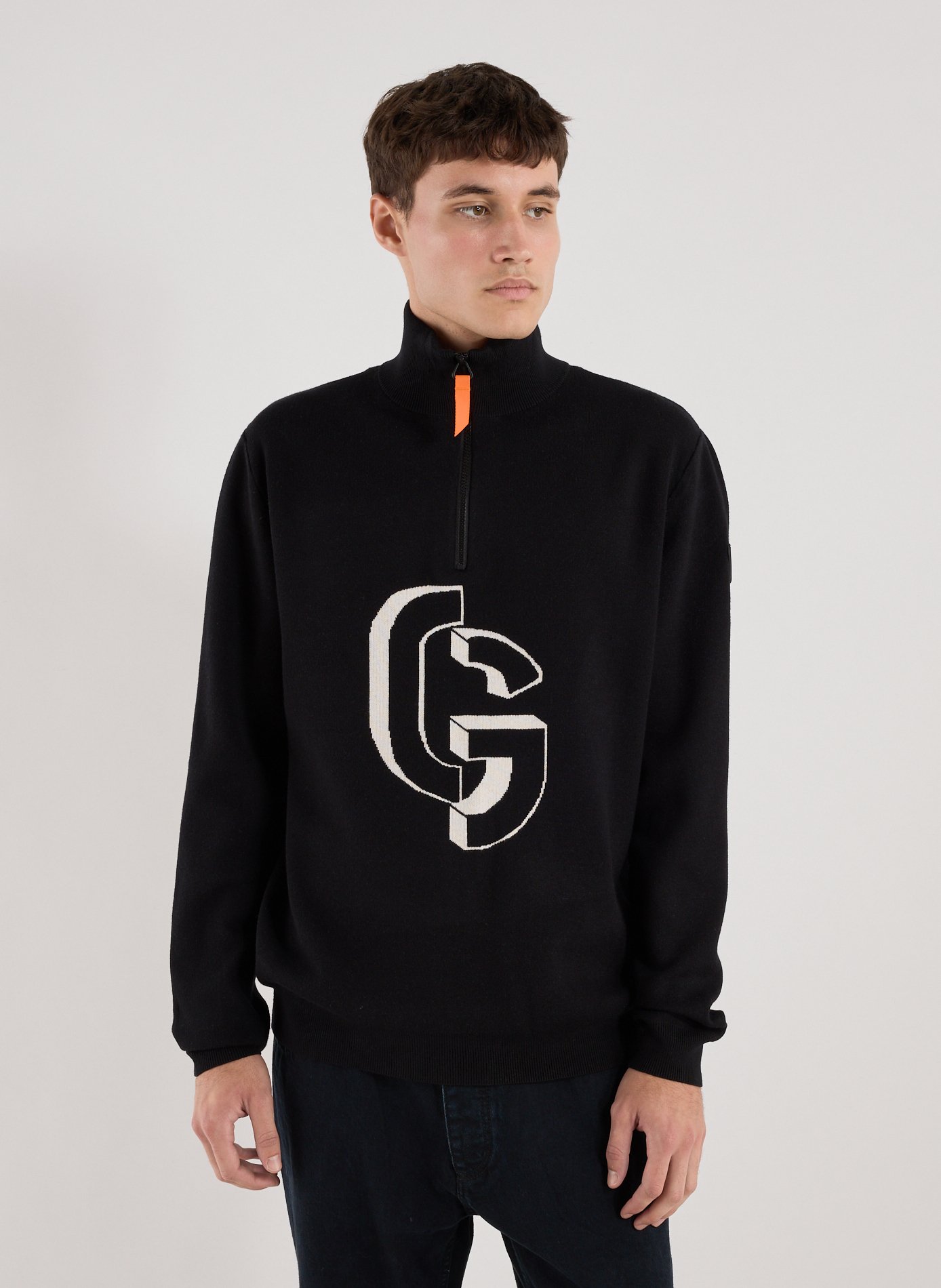 GERTRUDE ET GASTON Zippered high neck sweater Black