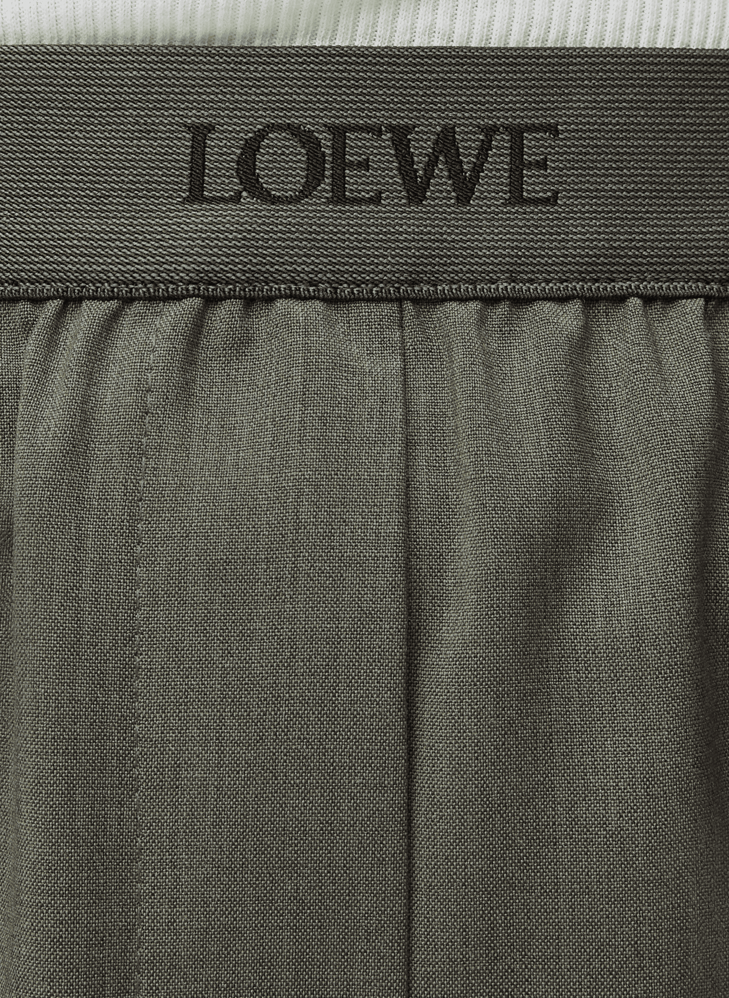 Flowy wool pants LOEWE Green