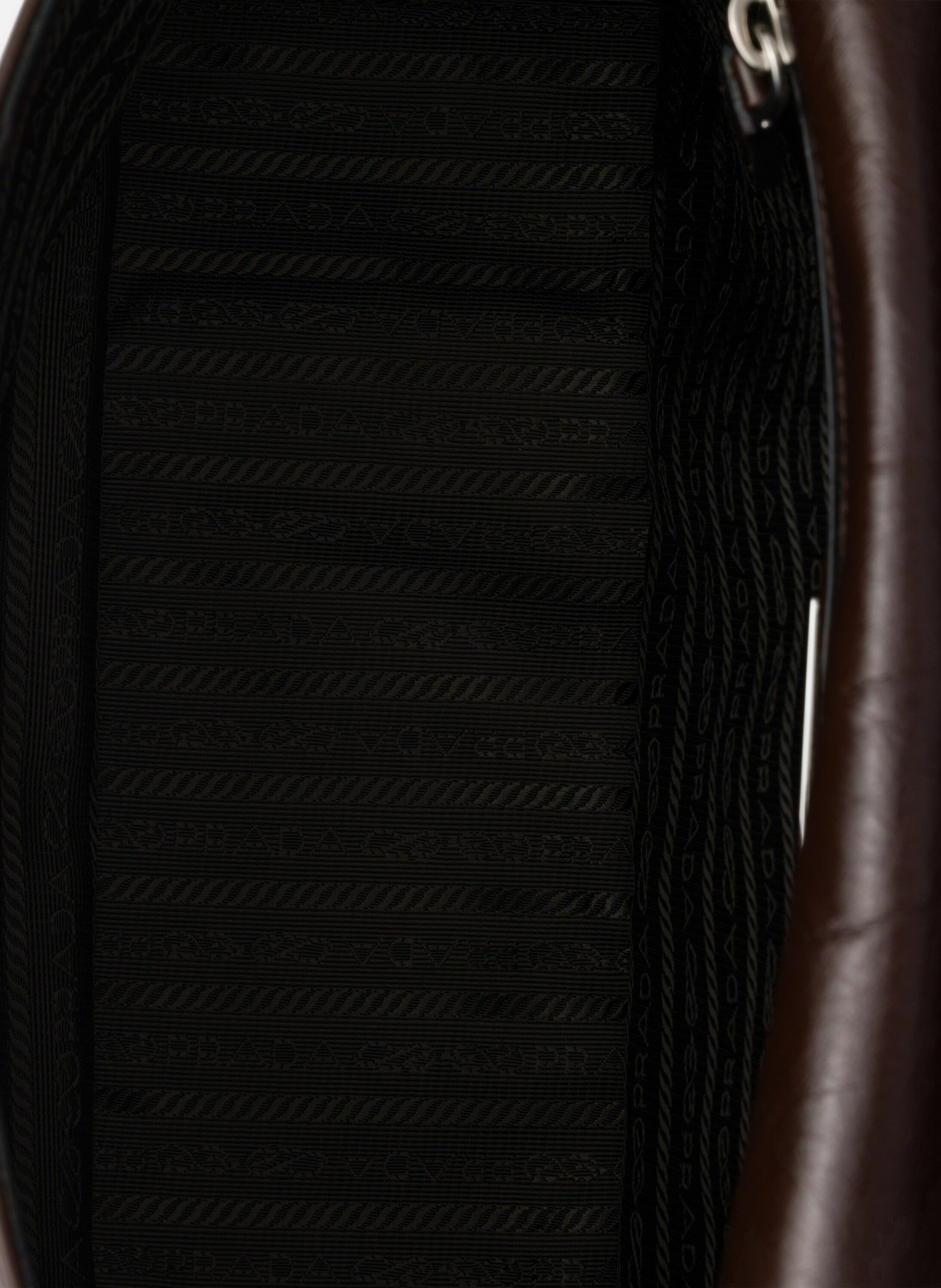 Sac à bandoulière en cuir PRADA Marron