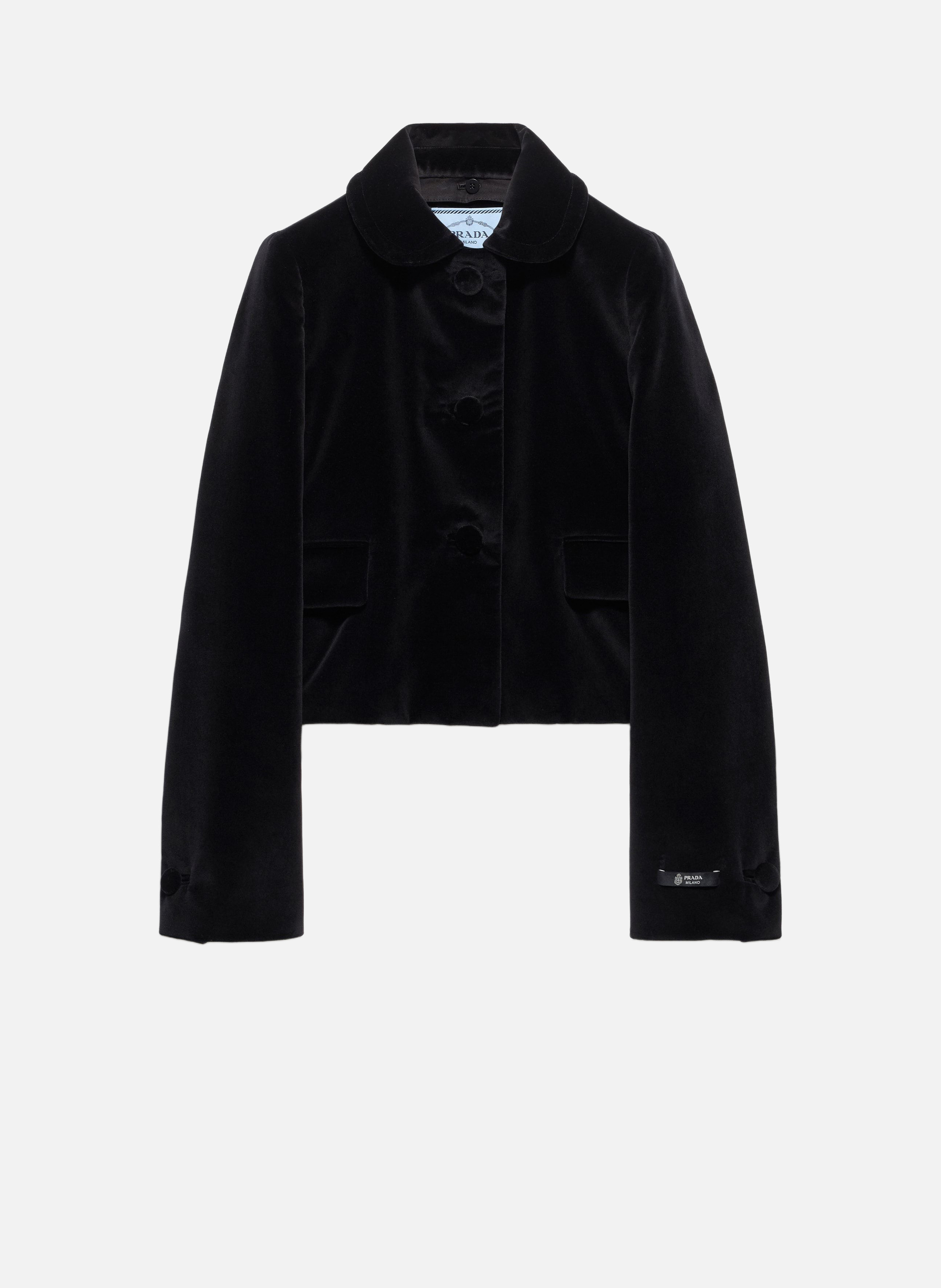 Veste droite en velours PRADA Noir