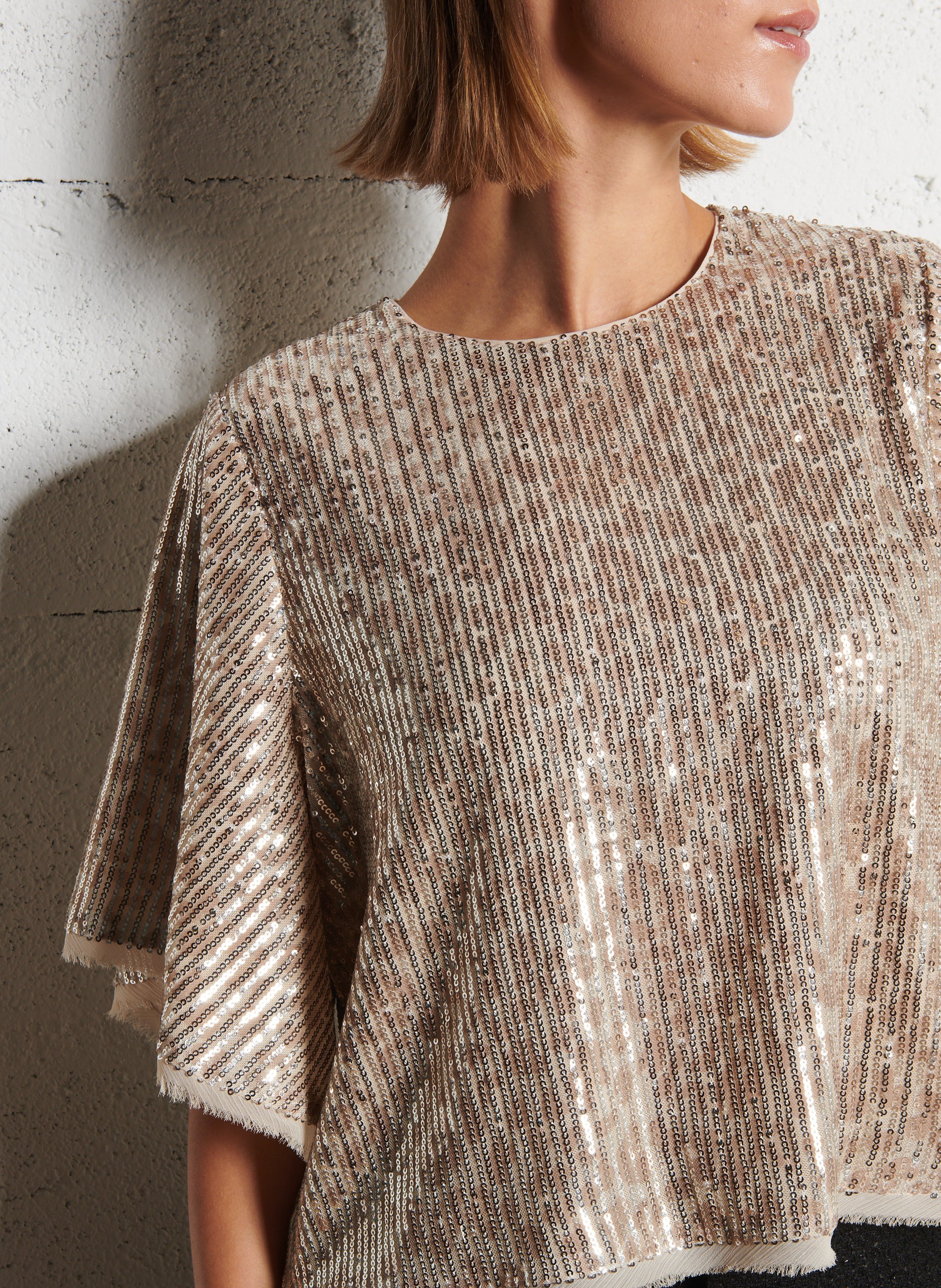 Top oversize brodé IKKS Beige