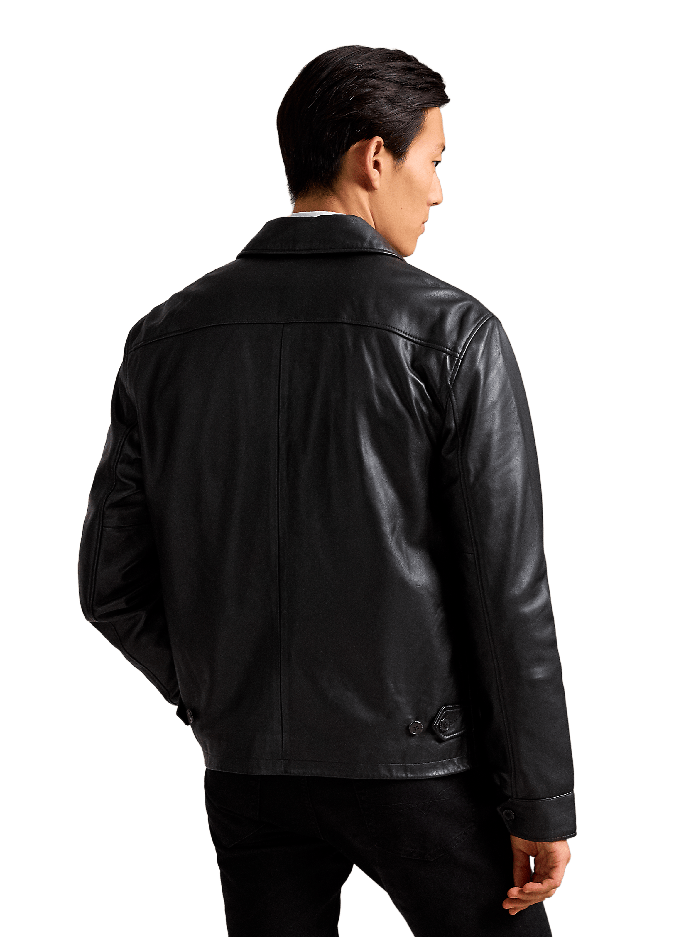 Blouson en cuir POLO RALPH LAUREN Noir