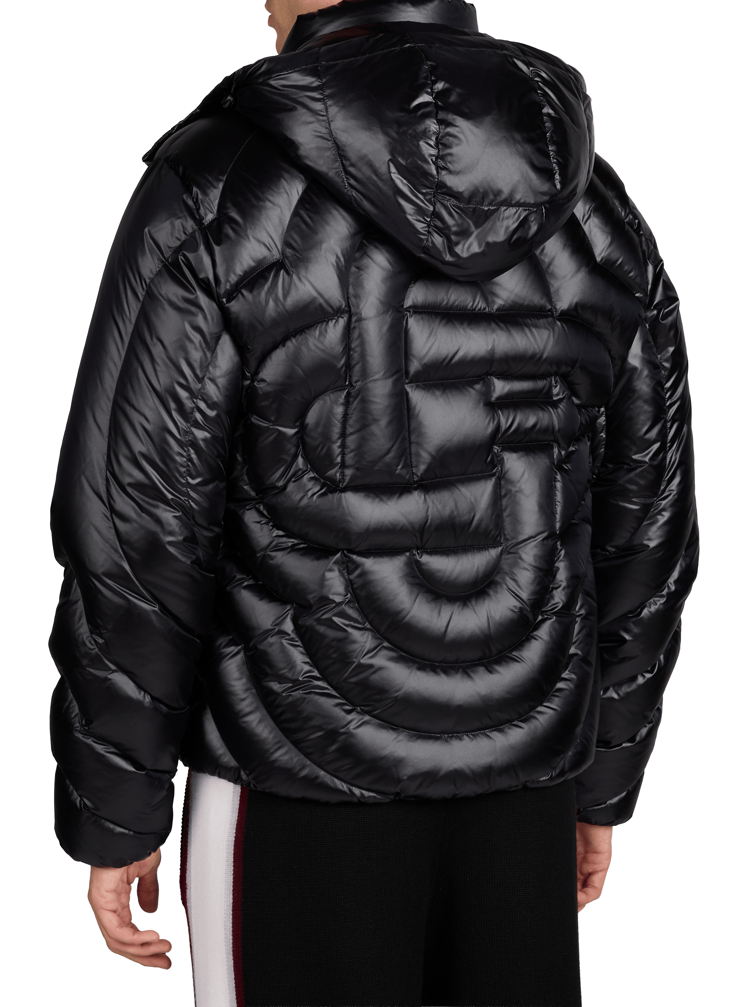 Blouson matelassé à capuche amovible CASABLANCA PARIS Noir