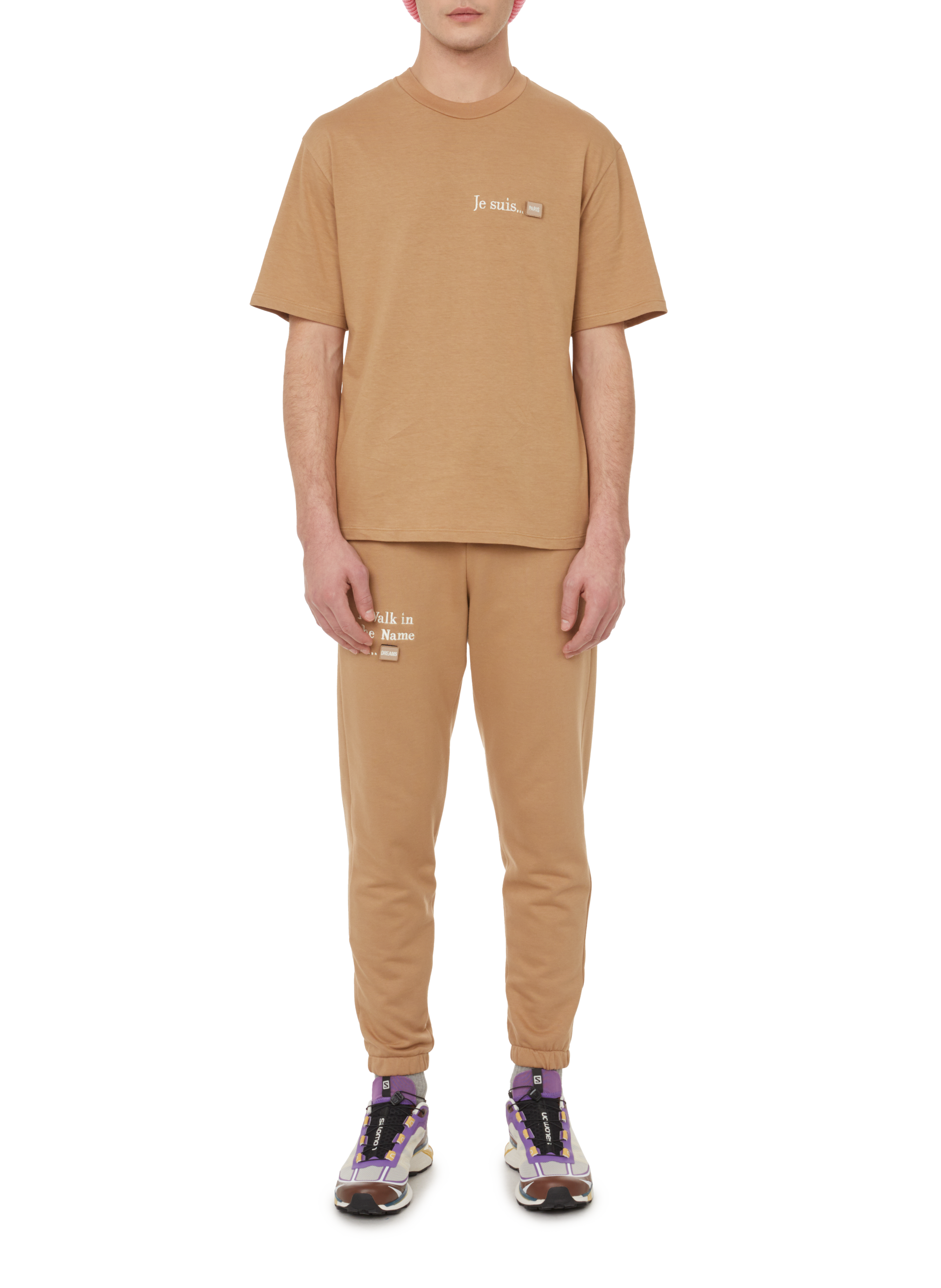 Logo T-shirt UNTIL THE NIGHT IS OVER Beige