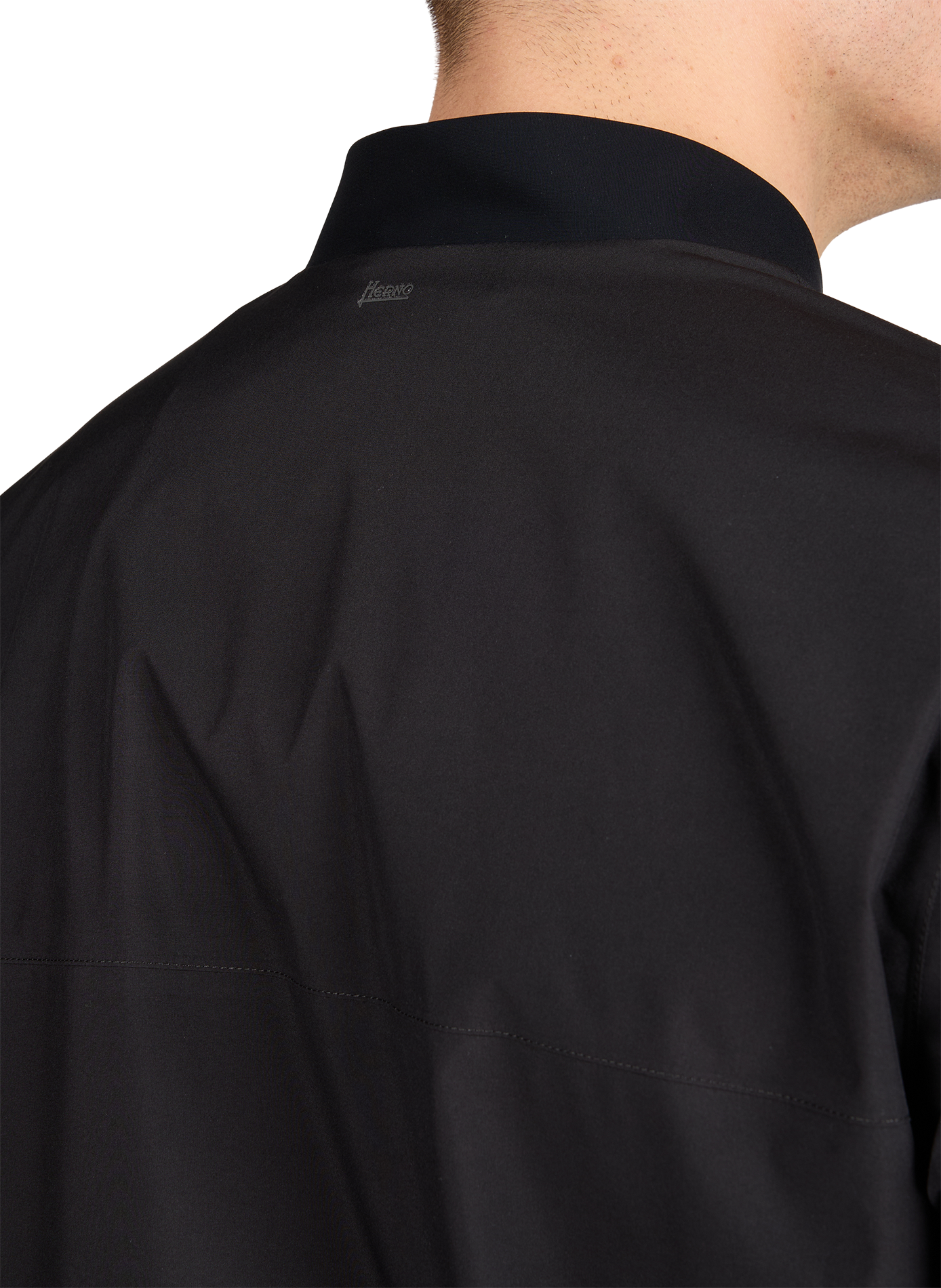 Solid long-sleeved zip-up jacket HERNO Black