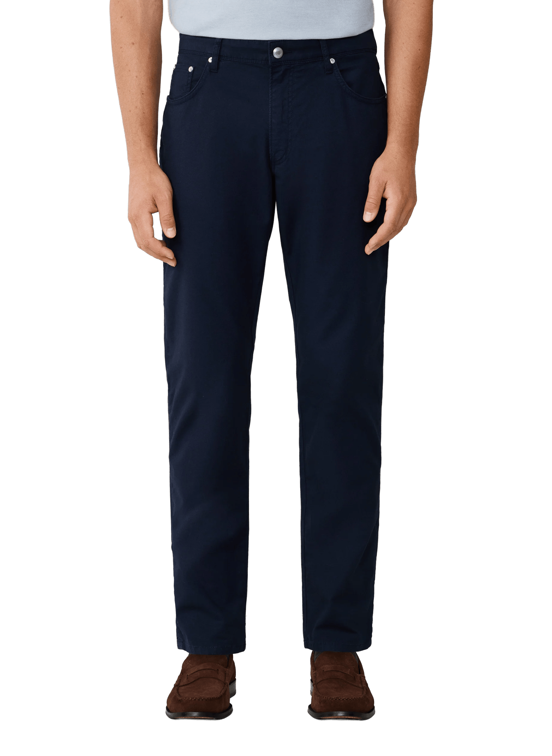 Pantalon chino en coton mélangé HACKETT Bleu