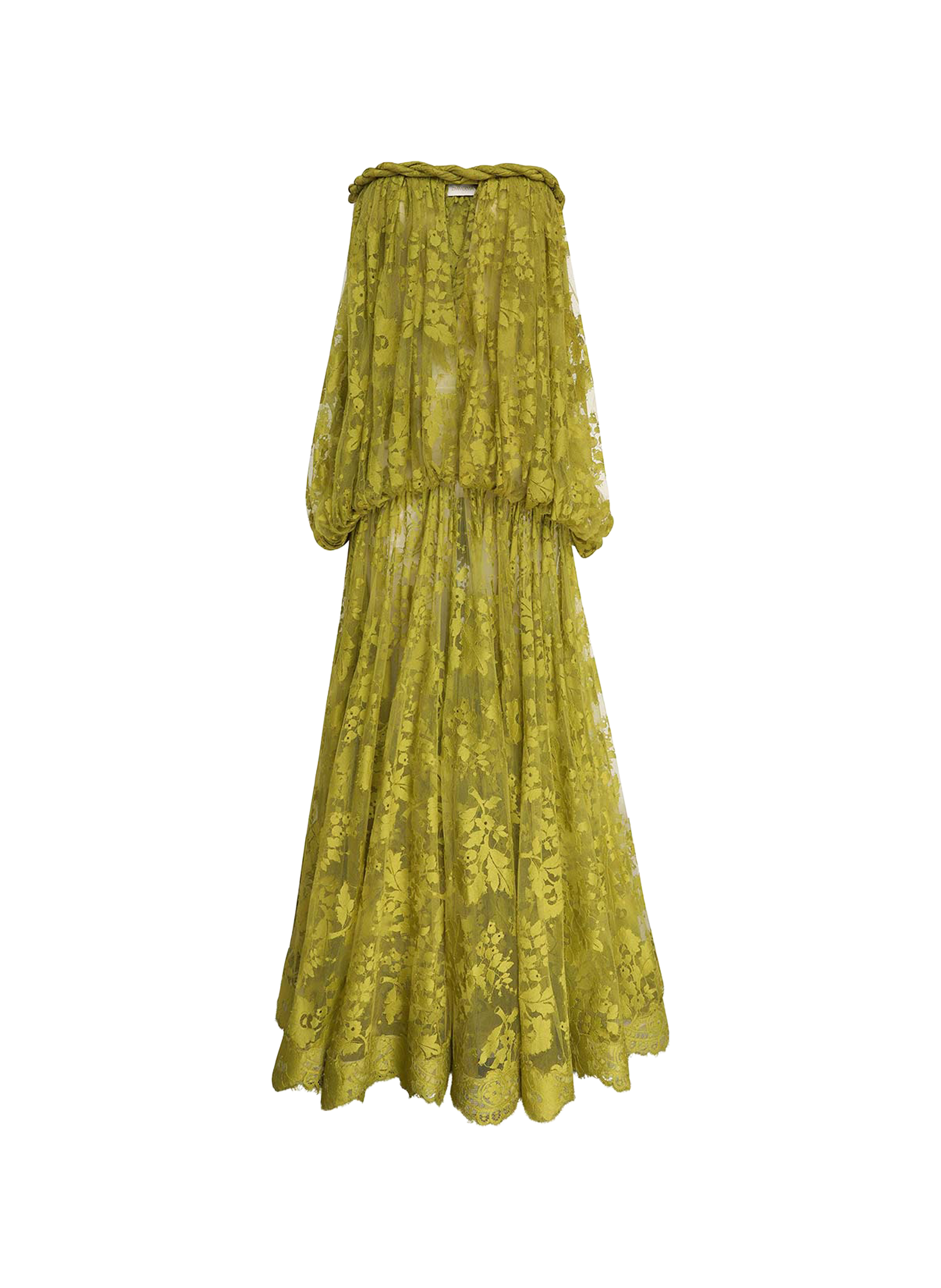 Vestido bandeau de encaje Luna ZIMMERMANN Verde