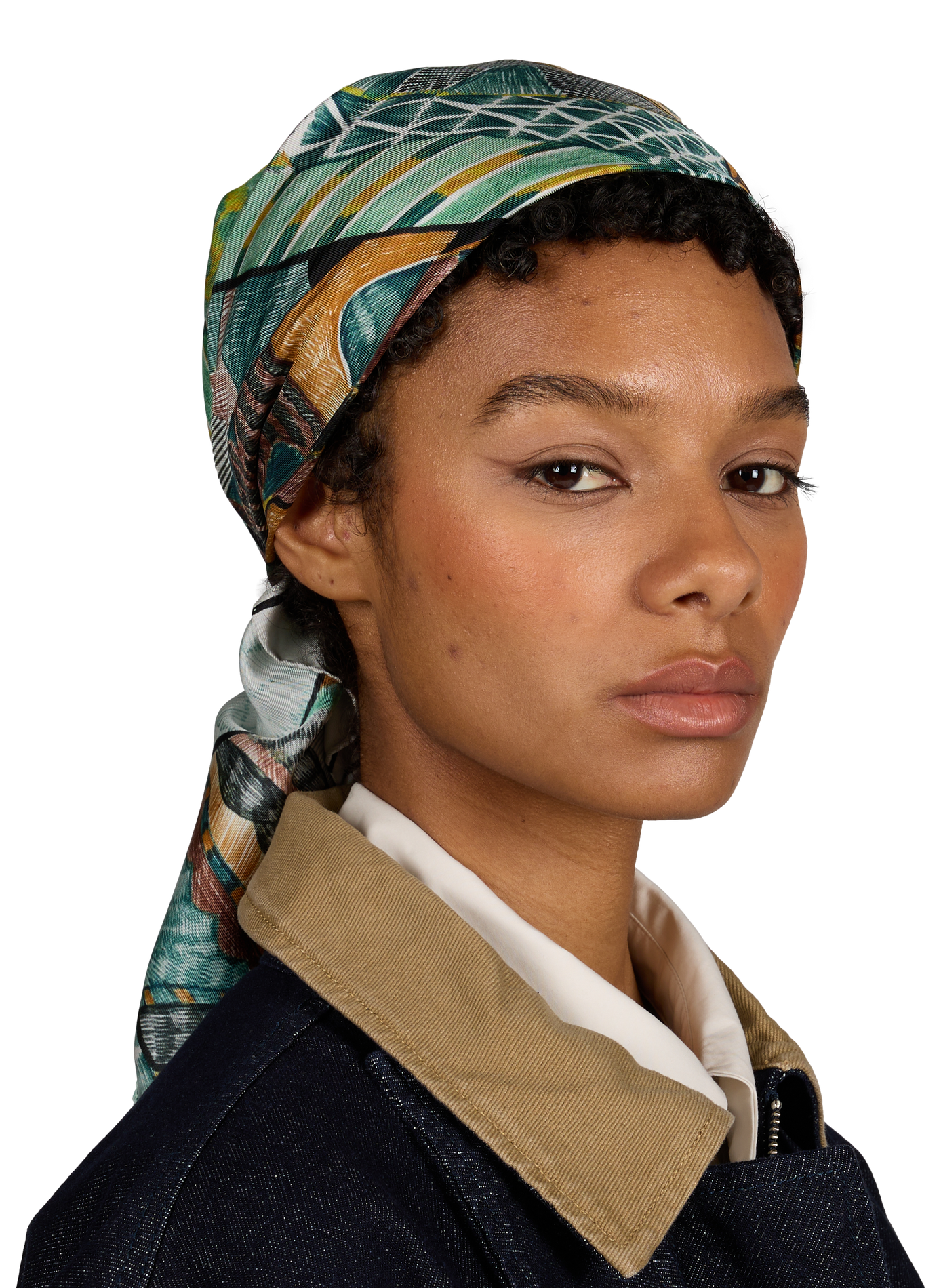 Carré de soie imprimé AU PRINTEMPS PARIS Multicolore