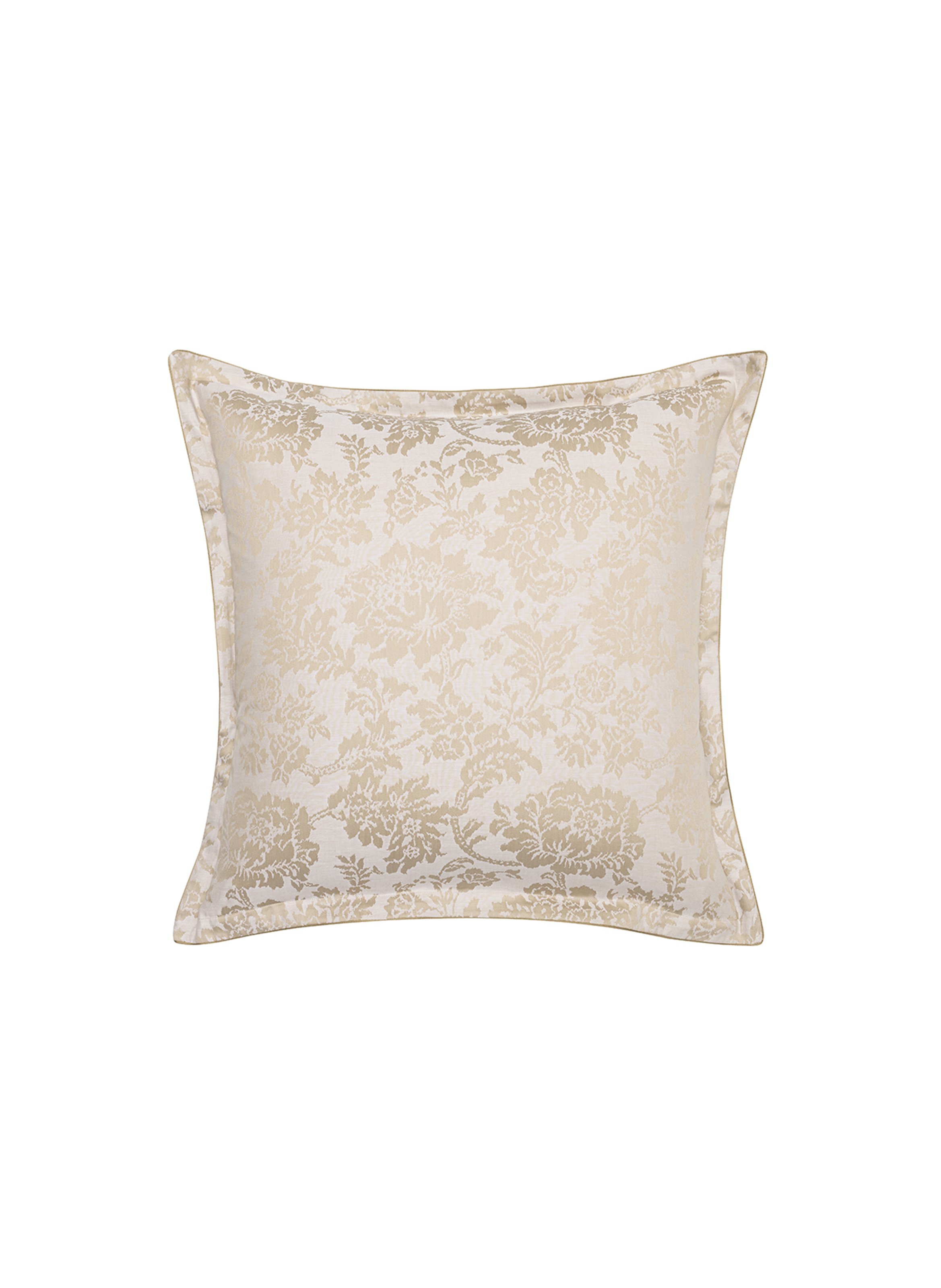 Taie d'oreiller imprimée en jacquard de coton, mémoire ALEXANDRE TURPAULT Beige