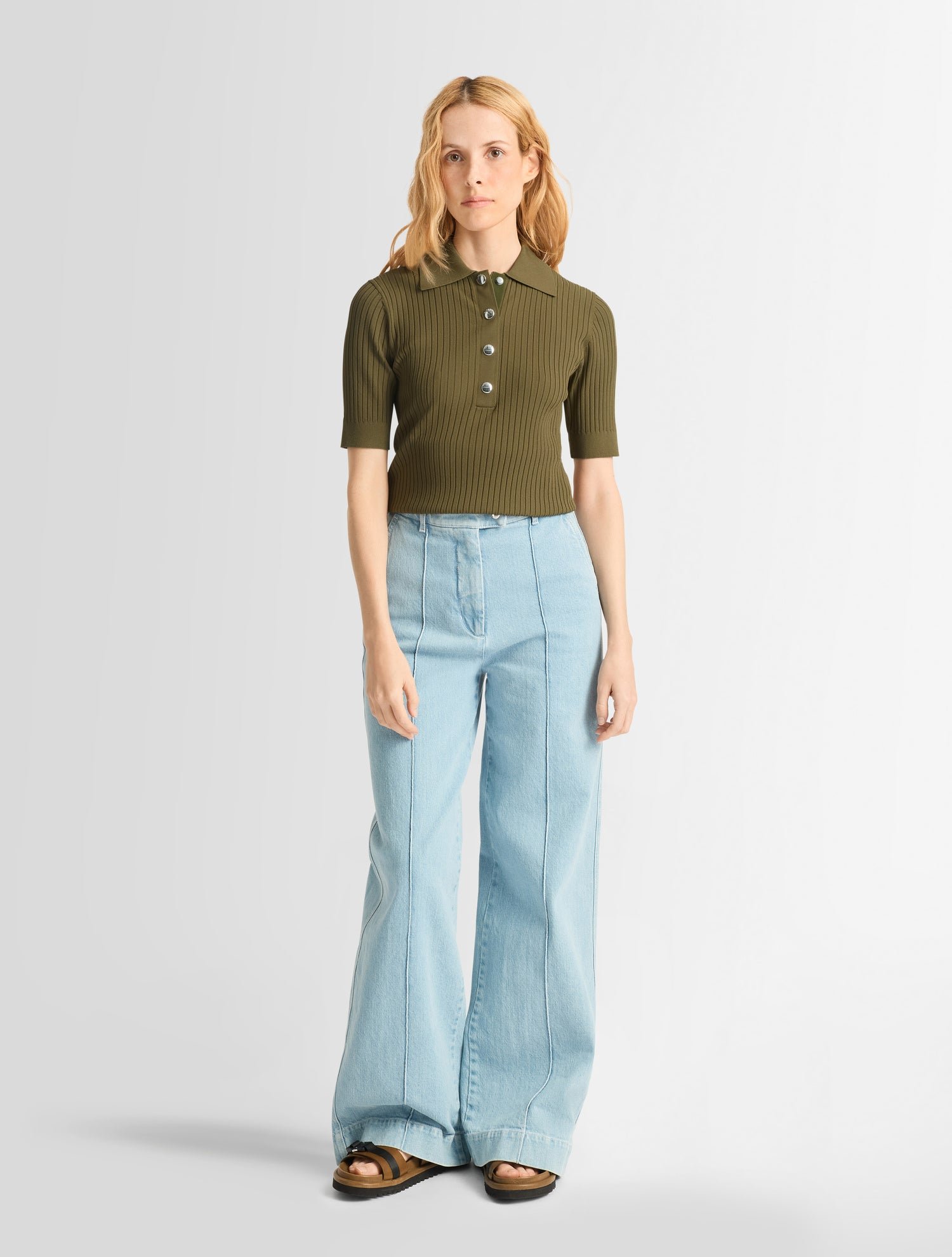 Polo manches courtes vera col polo coupe ajustée  Reptile