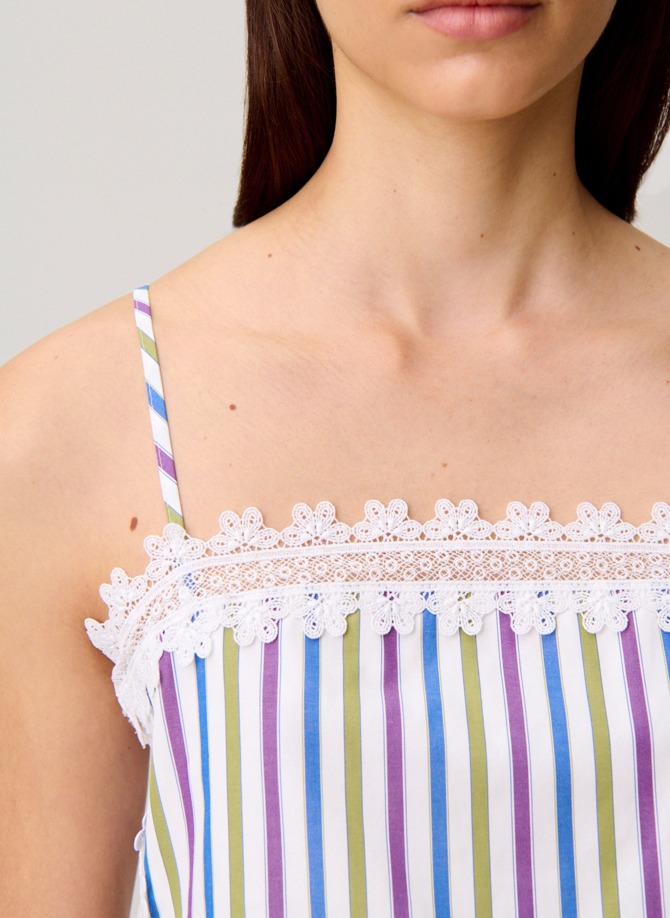 Top court bretelles à rayures CLAUDIE PIERLOT Multicolore