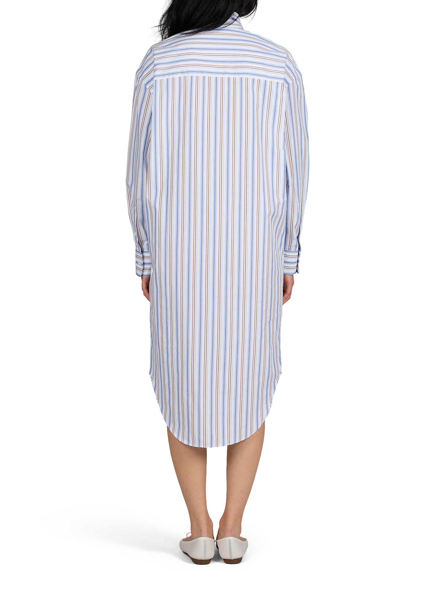 Robe chemise à rayures en coton ACNE STUDIOS Multicolore