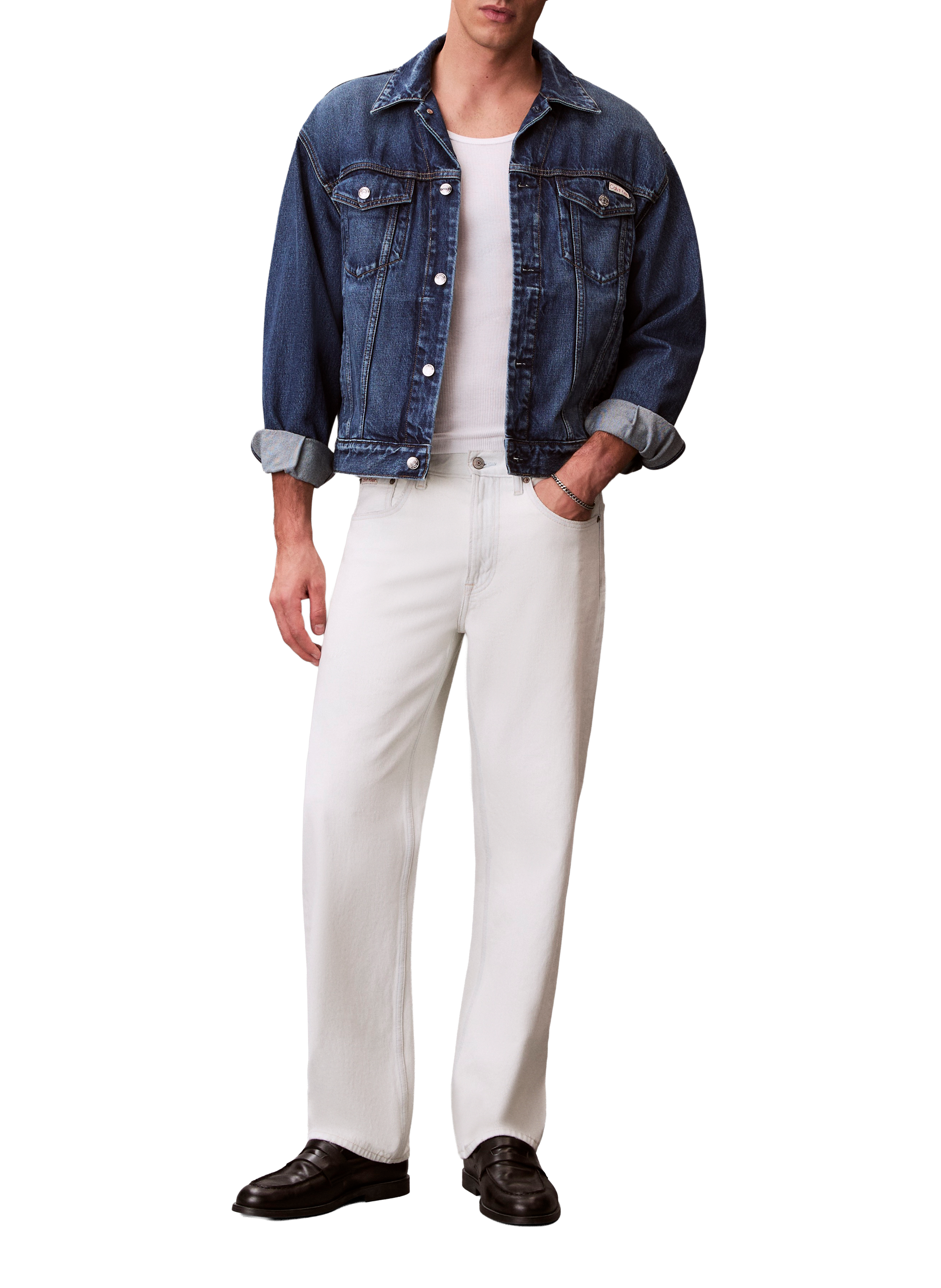 Straight cotton jeans CALVIN KLEIN Blue