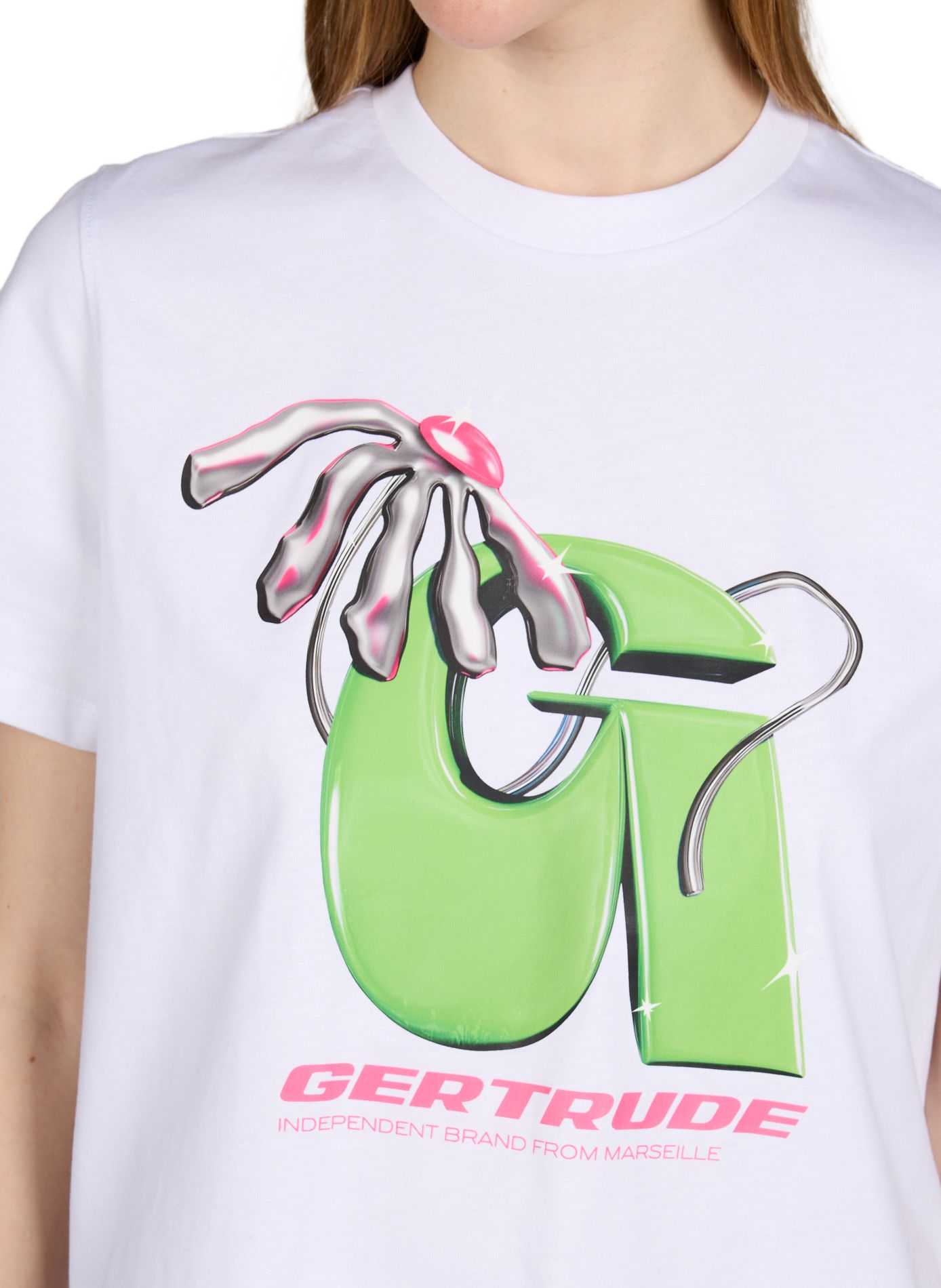 Printed Leolina Pop t-shirt in cotton GERTRUDE ET GASTON White