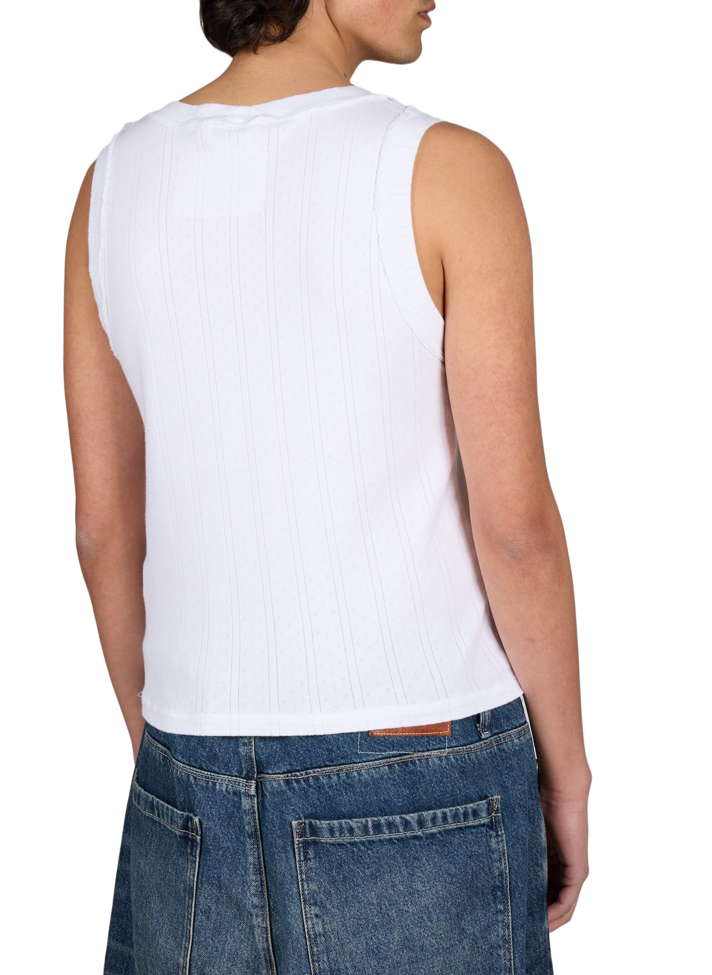 Straight cotton tank top CAMIEL FORTGENS White