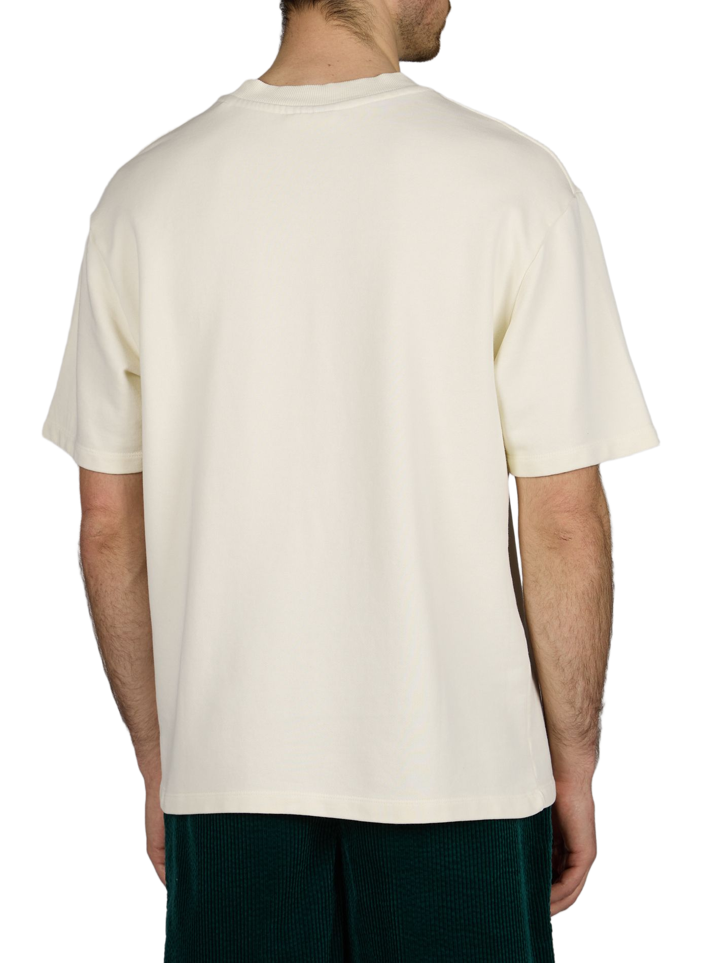 T-shirt droit brodé Terry en coton organique MINIMUM Blanc