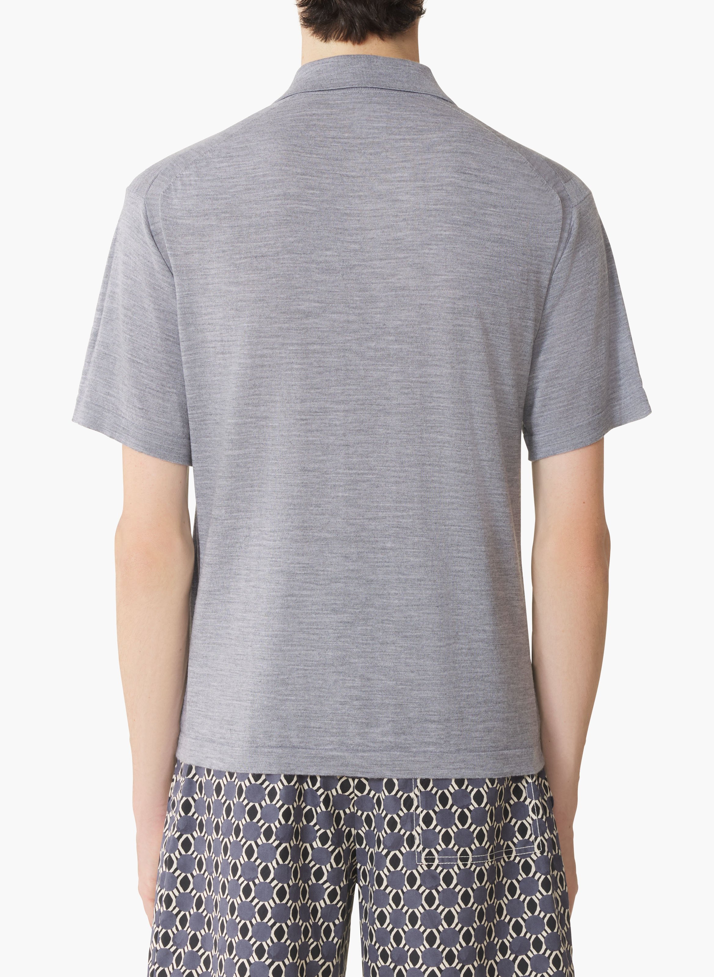 Polo en laine mérinos LANVIN Gris