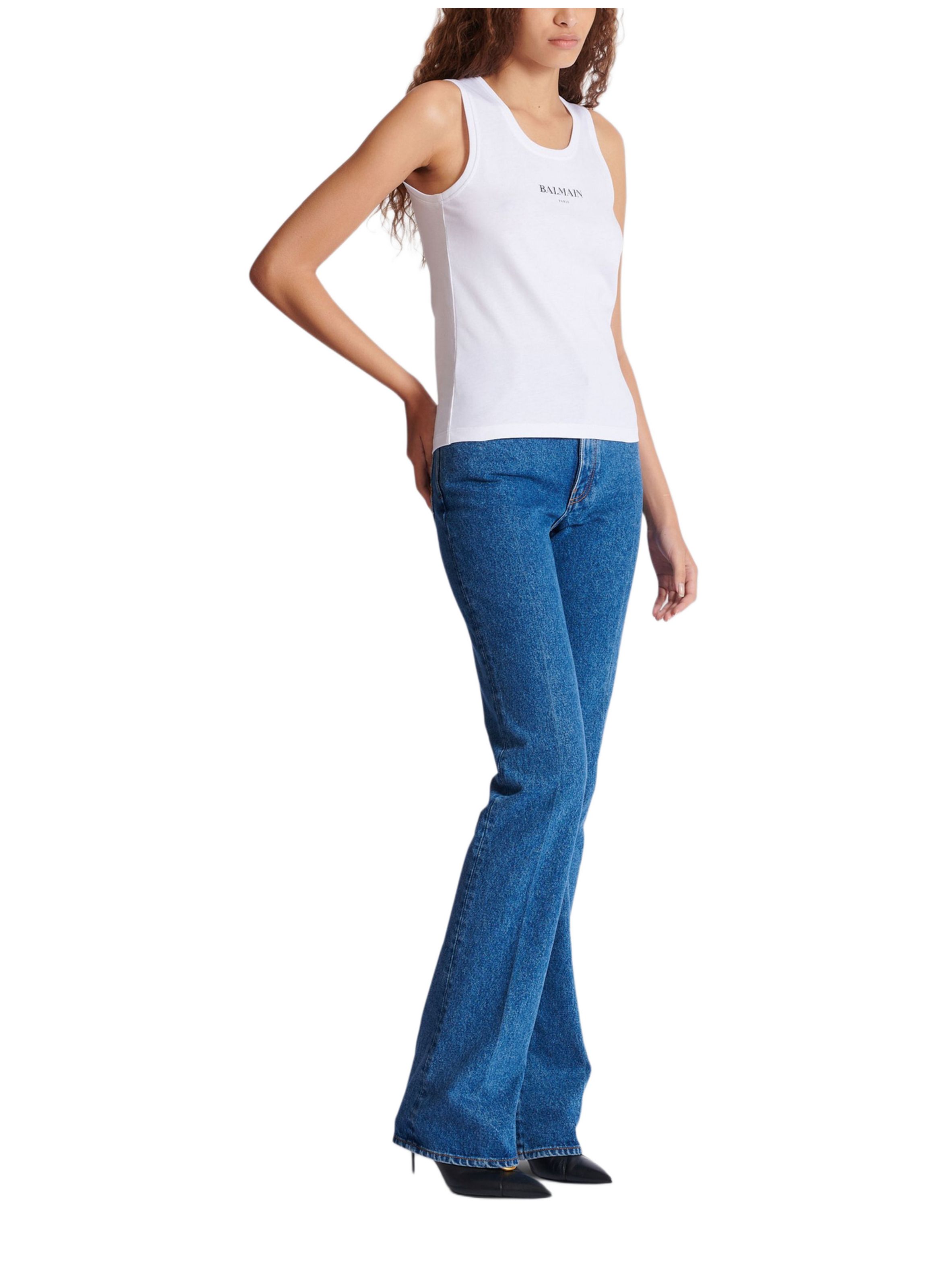 Débardeur avec imprimé balmain BALMAIN Blanc