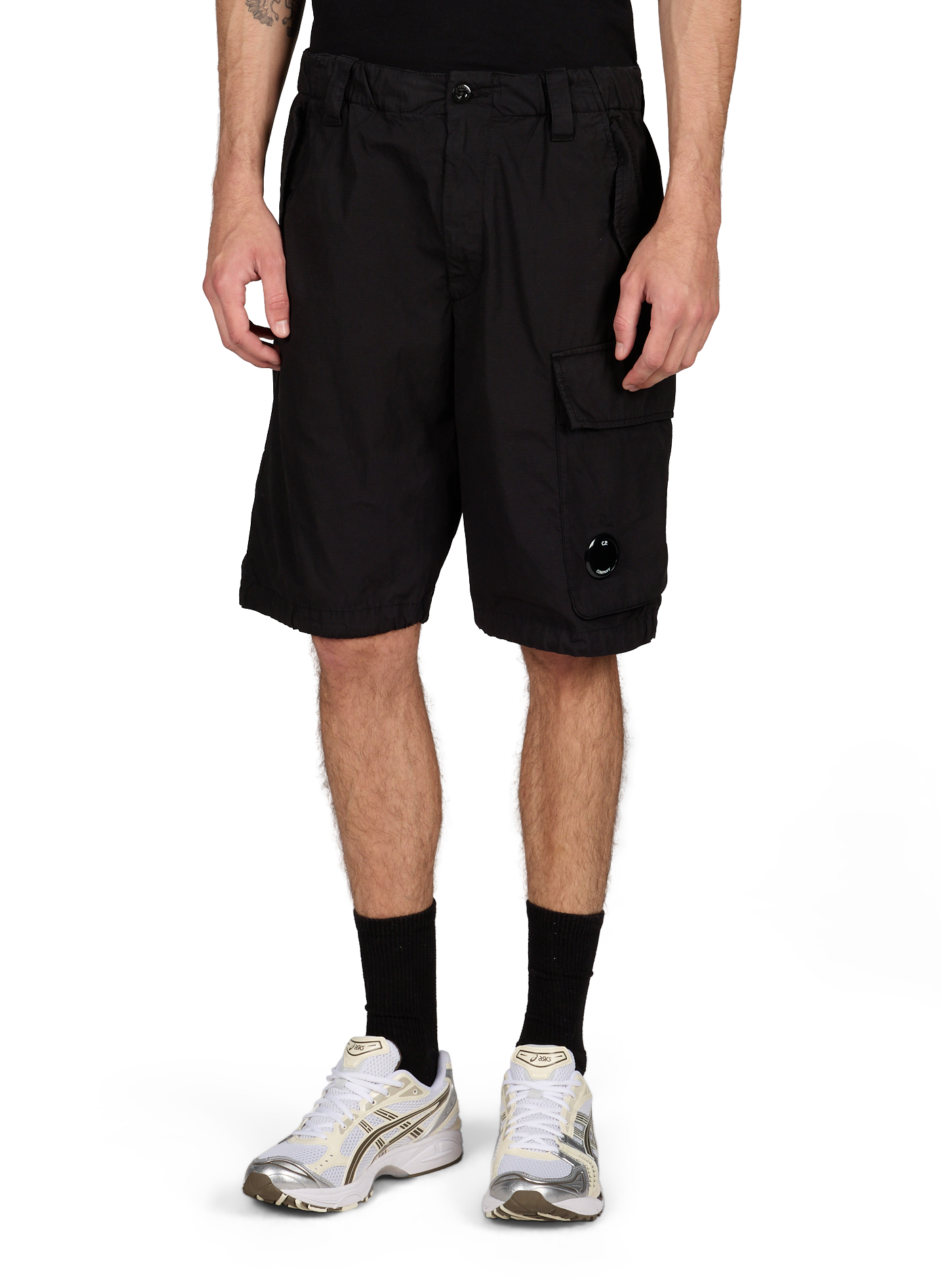 Short cargo with a loose fit in cotton CP COMPANY Black
