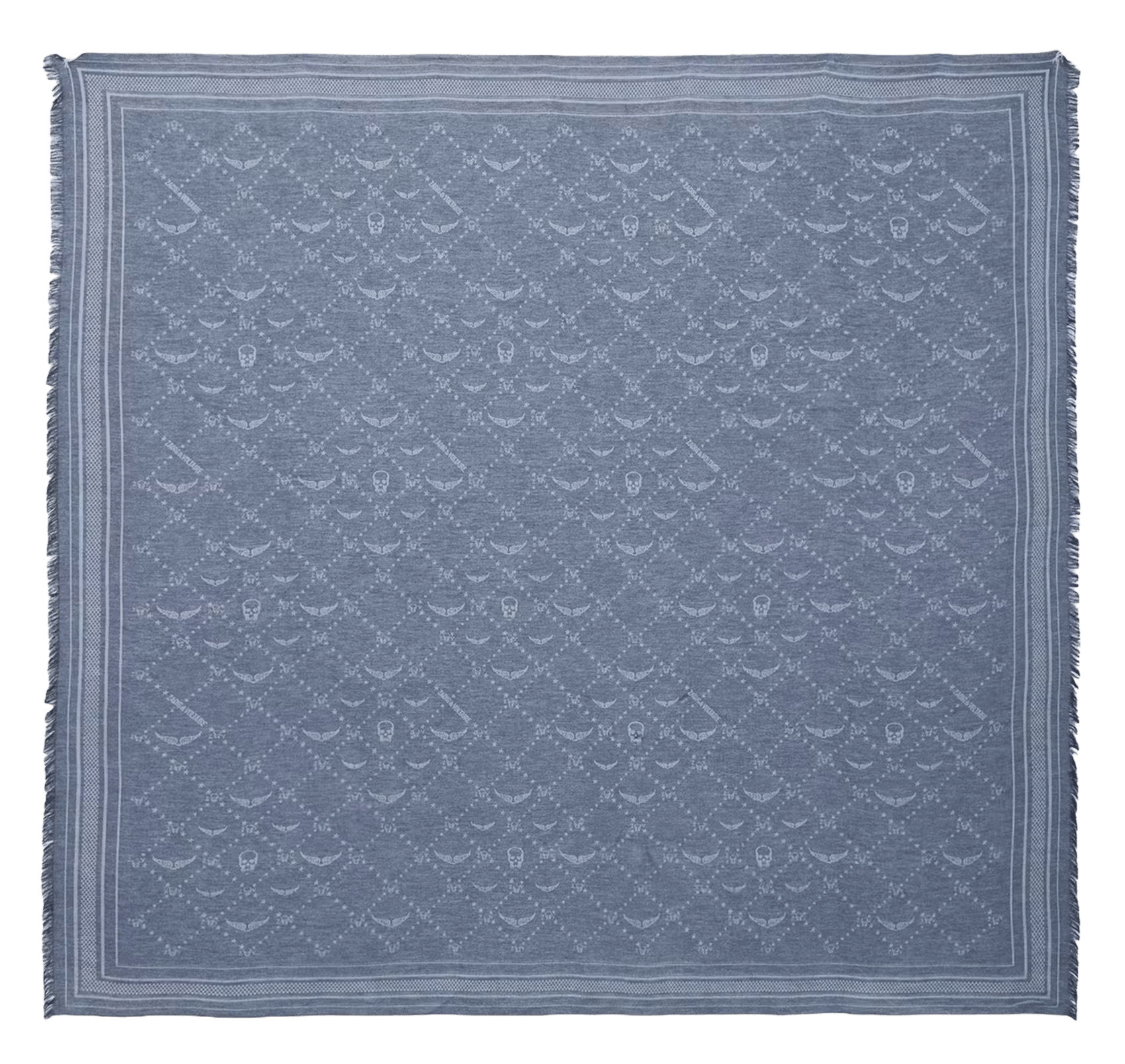 Foulard en jacquard imprimé liz ZADIG&VOLTAIRE Bleu