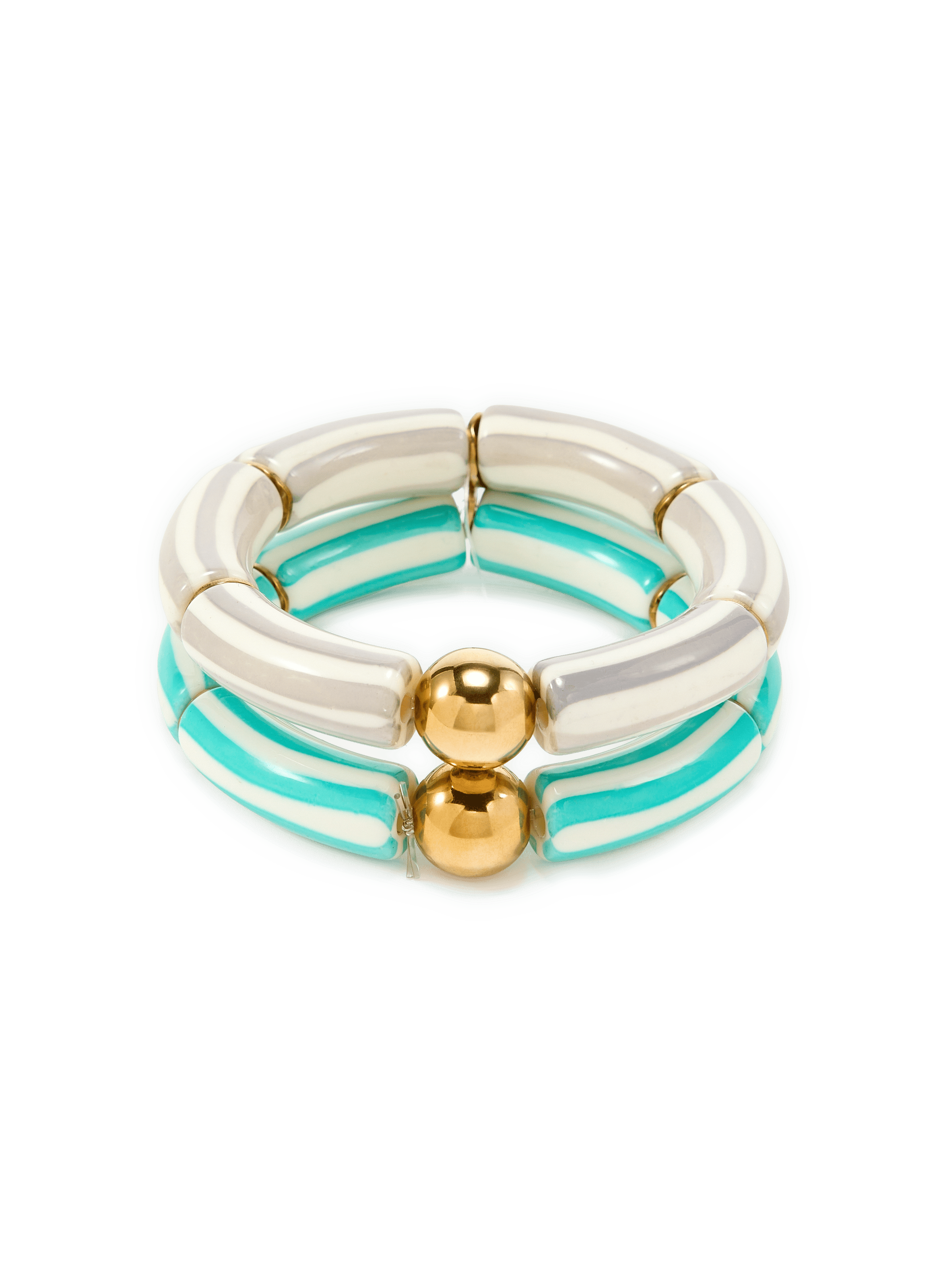 Lot de 2 bracelets à rayures AU PRINTEMPS PARIS Bleu