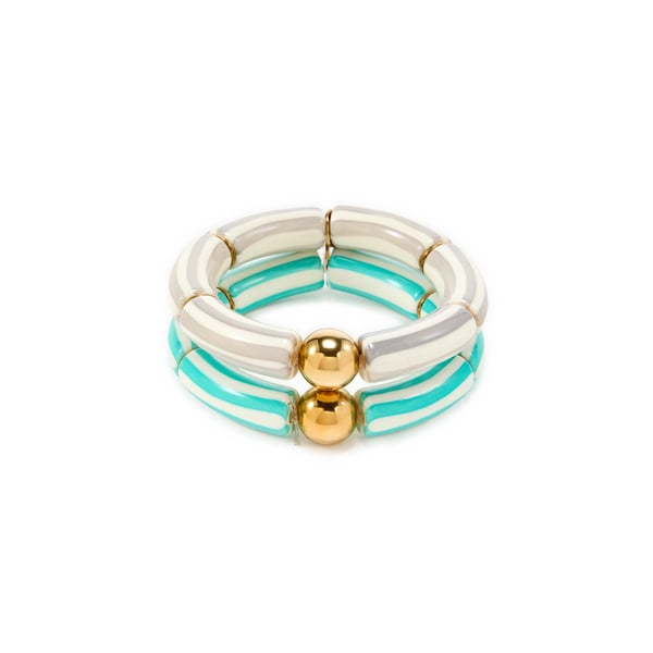 Lot de 2 bracelets à rayures Lot de 2 bracelets à rayures