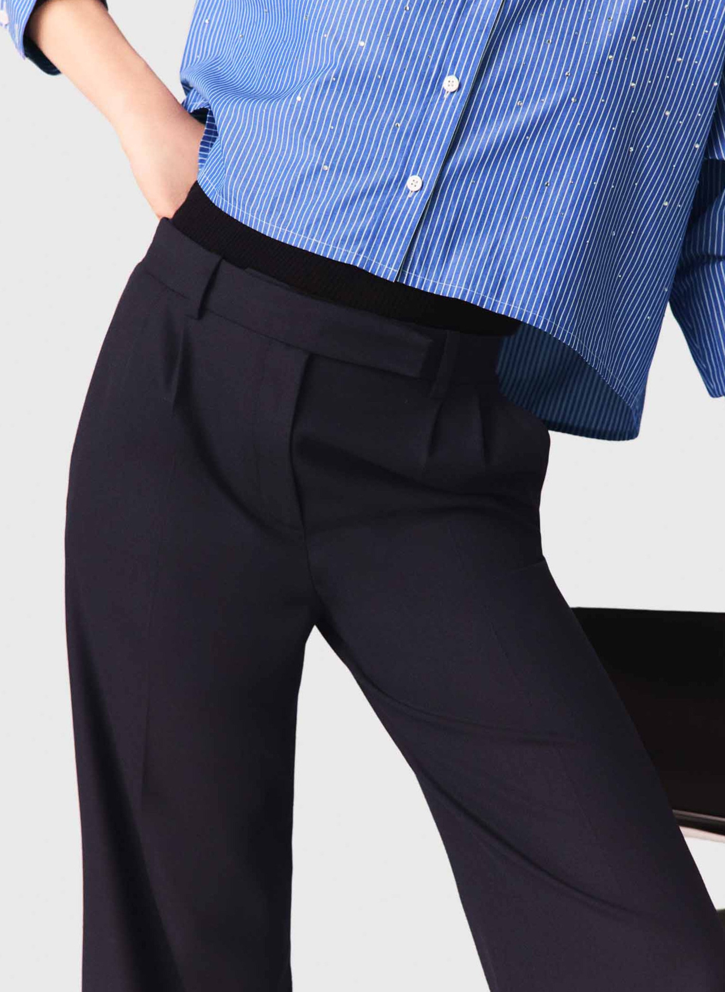 Pantalon large MAJE Noir