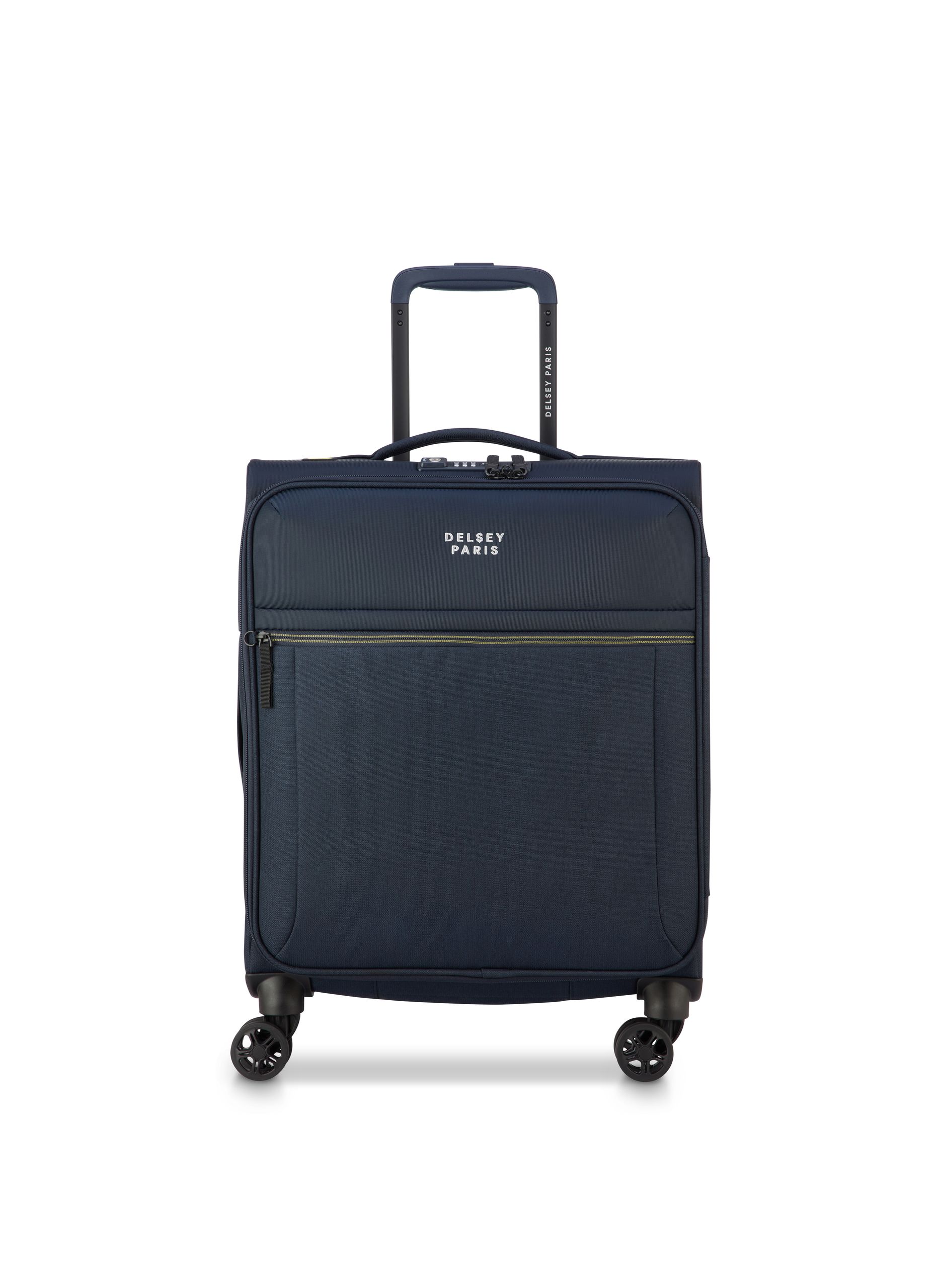 Valise cabine souple taille s - brochant 3  Bleu marine