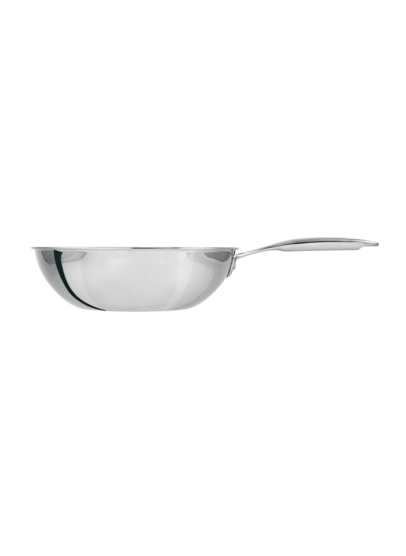 Wok Castel'Pro en inox CRISTEL Gris