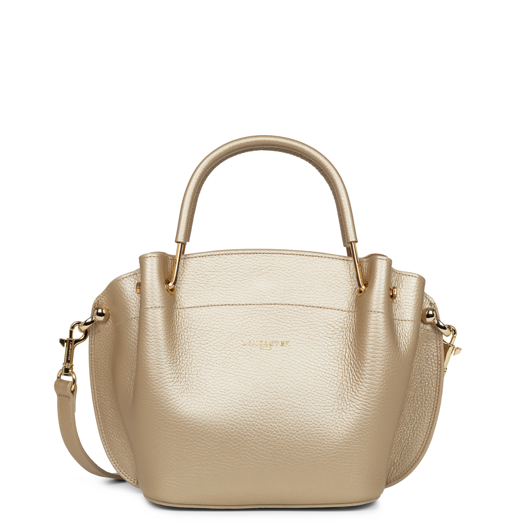Sac à main - foulonné double louisa LANCASTER Doré