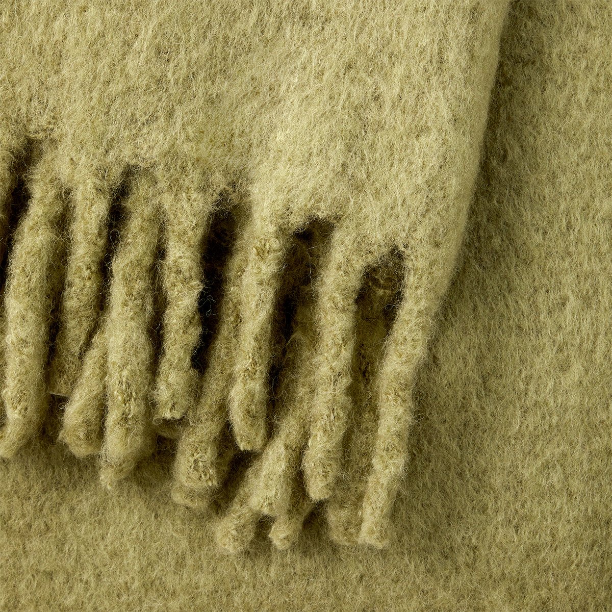 Plaid en mohair, tourbillon DESFORGES Vert