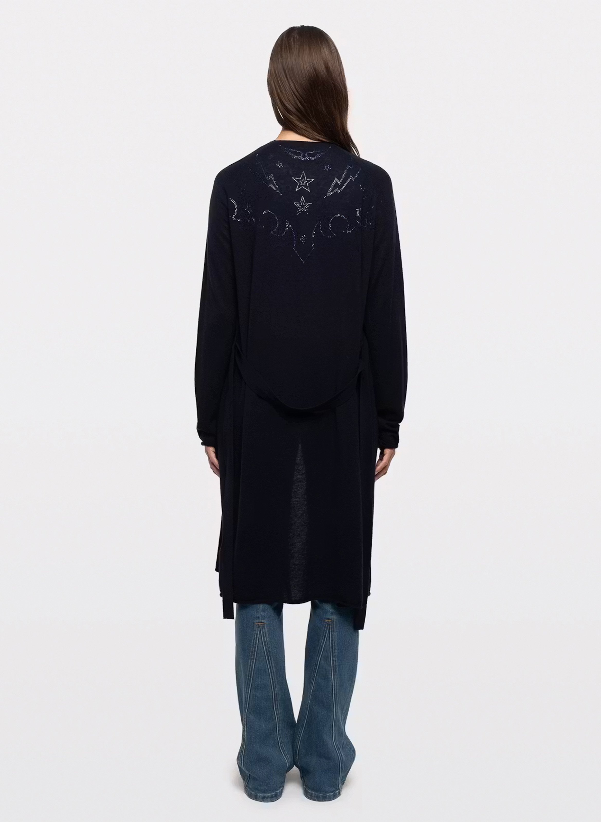 Gilet long en cachemire daffyz ZADIG&VOLTAIRE Bleu