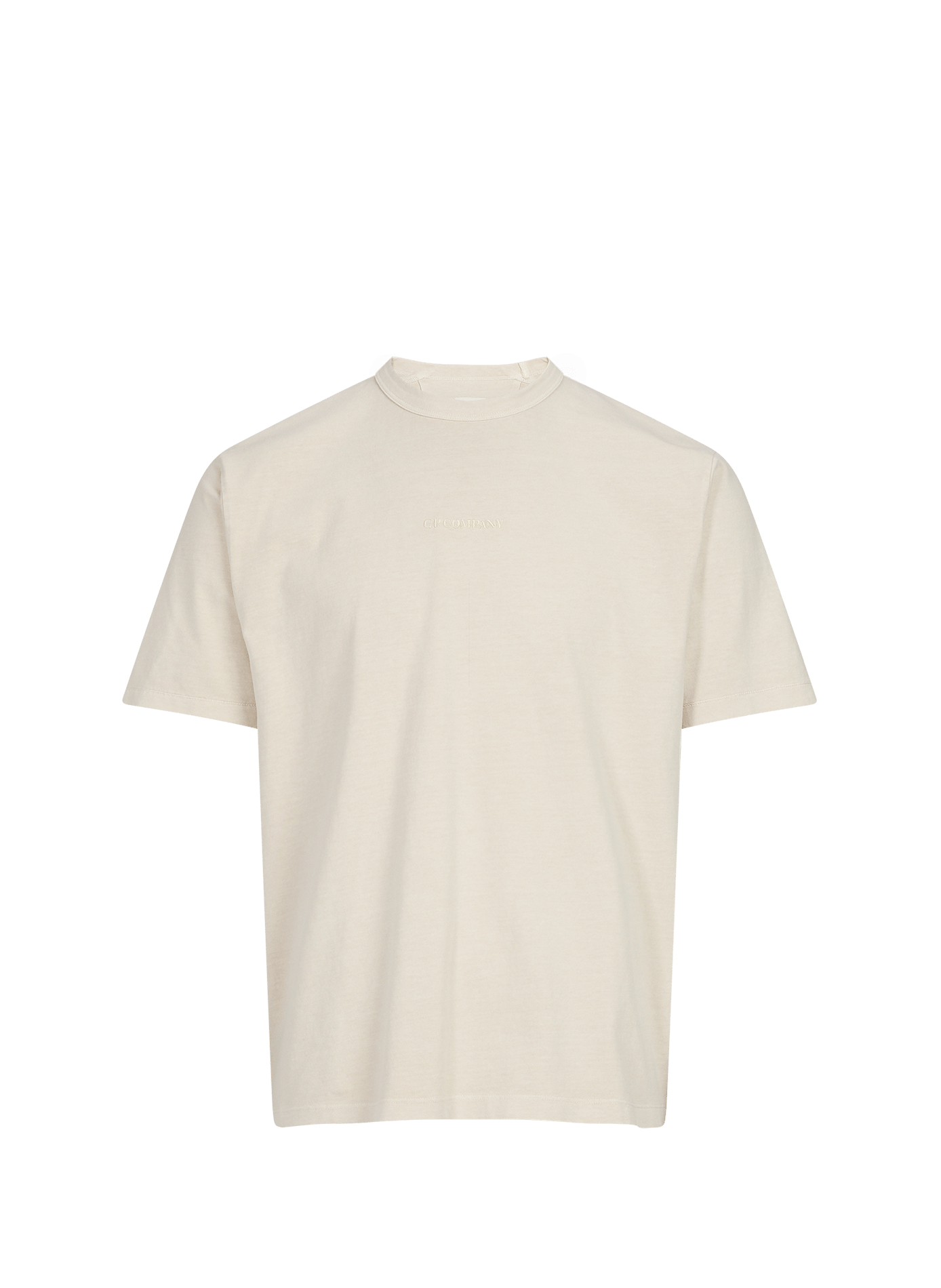 T-shirt à logo en coton CP COMPANY Beige