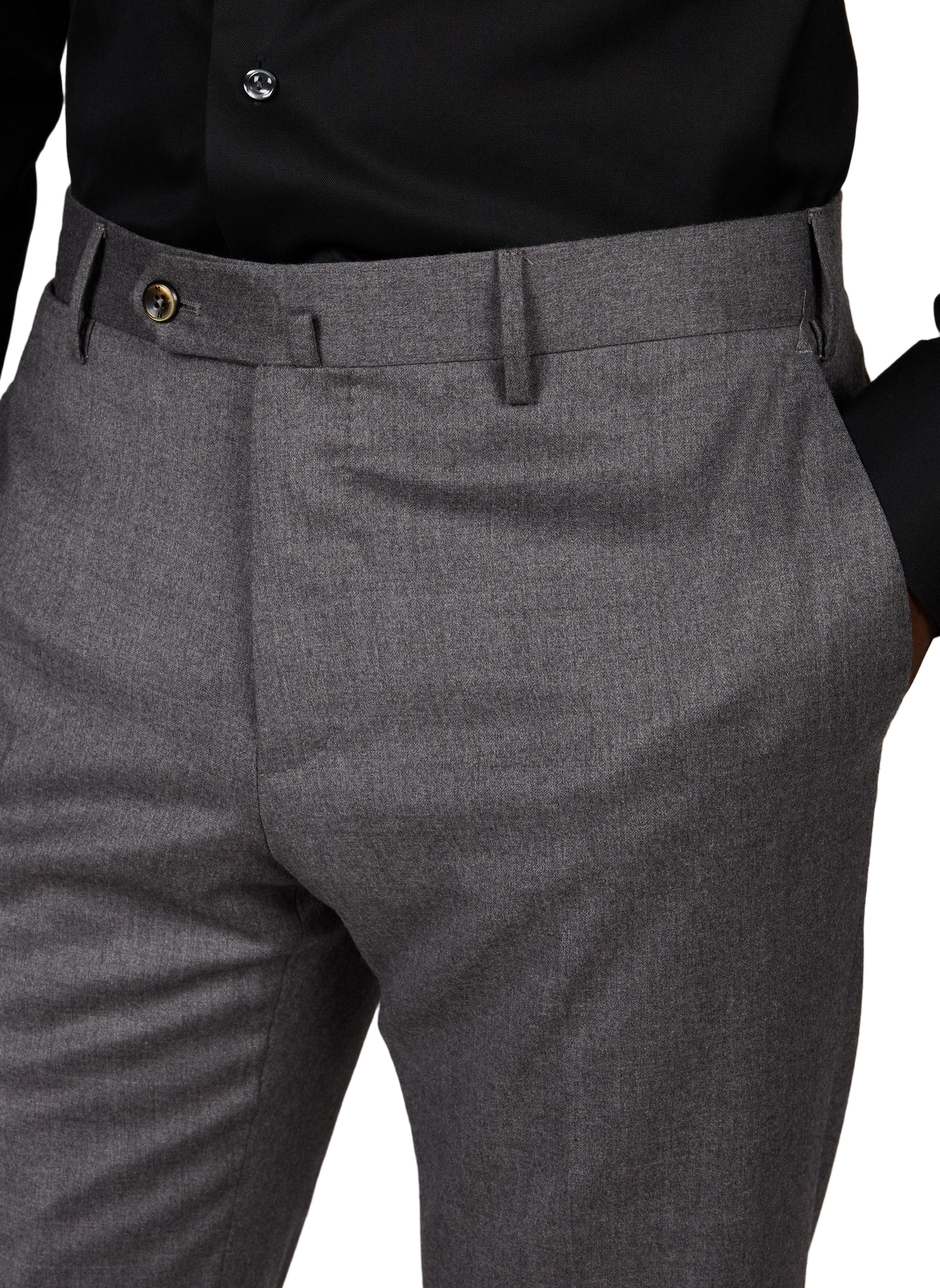 Slim-Fit Virgin Wool Trousers PT01 Grey