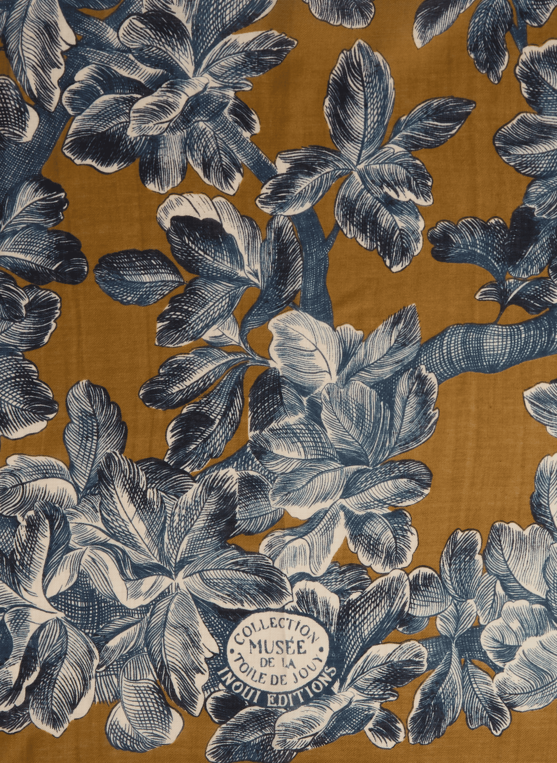 Printed wool ARBORIS scarf INOUI EDITIONS Golden