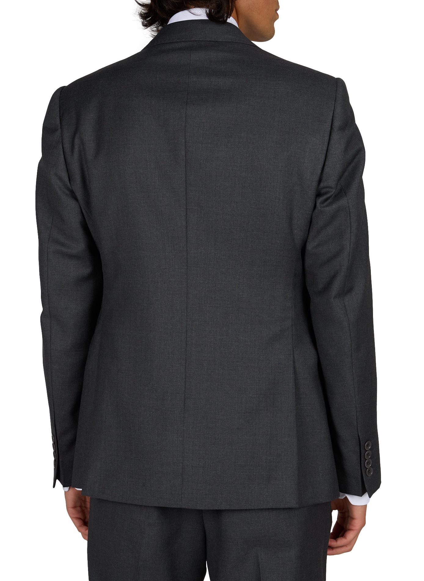 Rechte wollen blazer. EMPORIO ARMANI Grijs