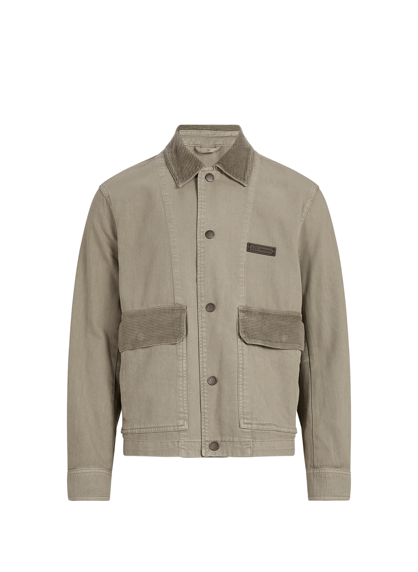 Oversized tailored cotton jacket ARMANI EXCHANGE Beige