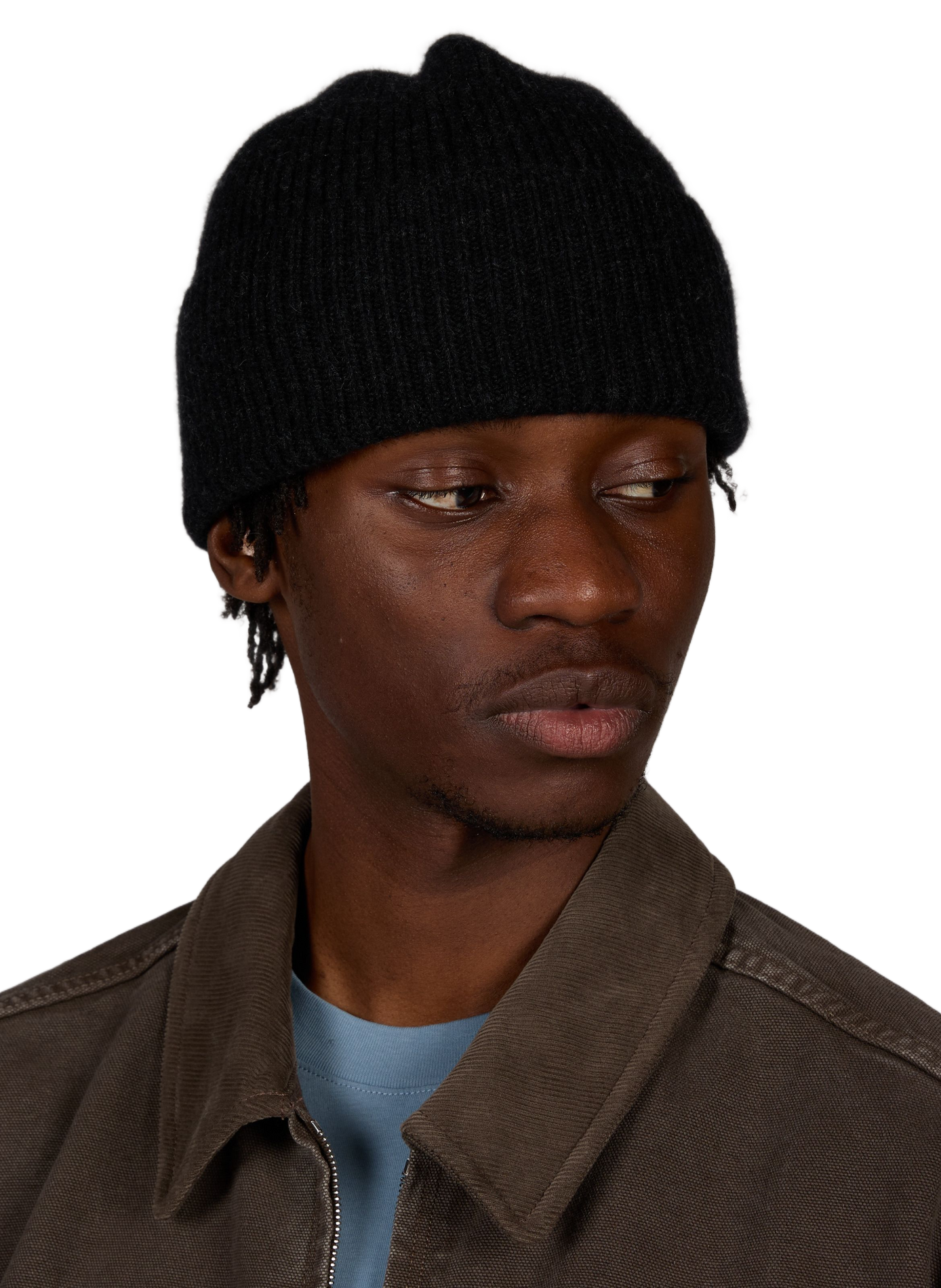 Wool and cashmere beanie VARSITY Black