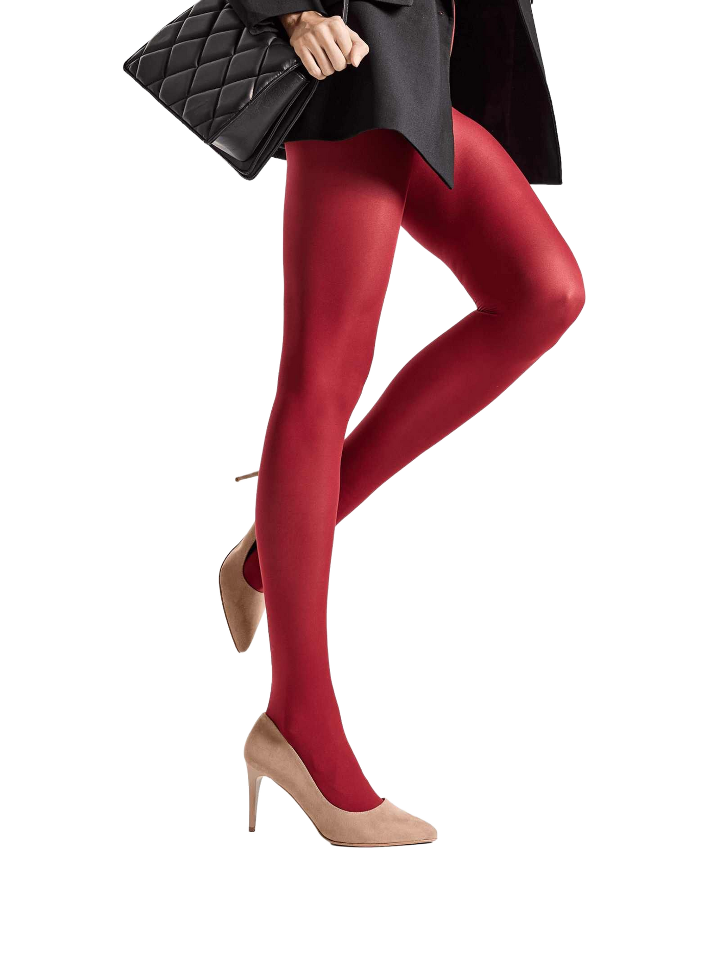 Collant opaco satinato 50D LE BOURGET Rosso