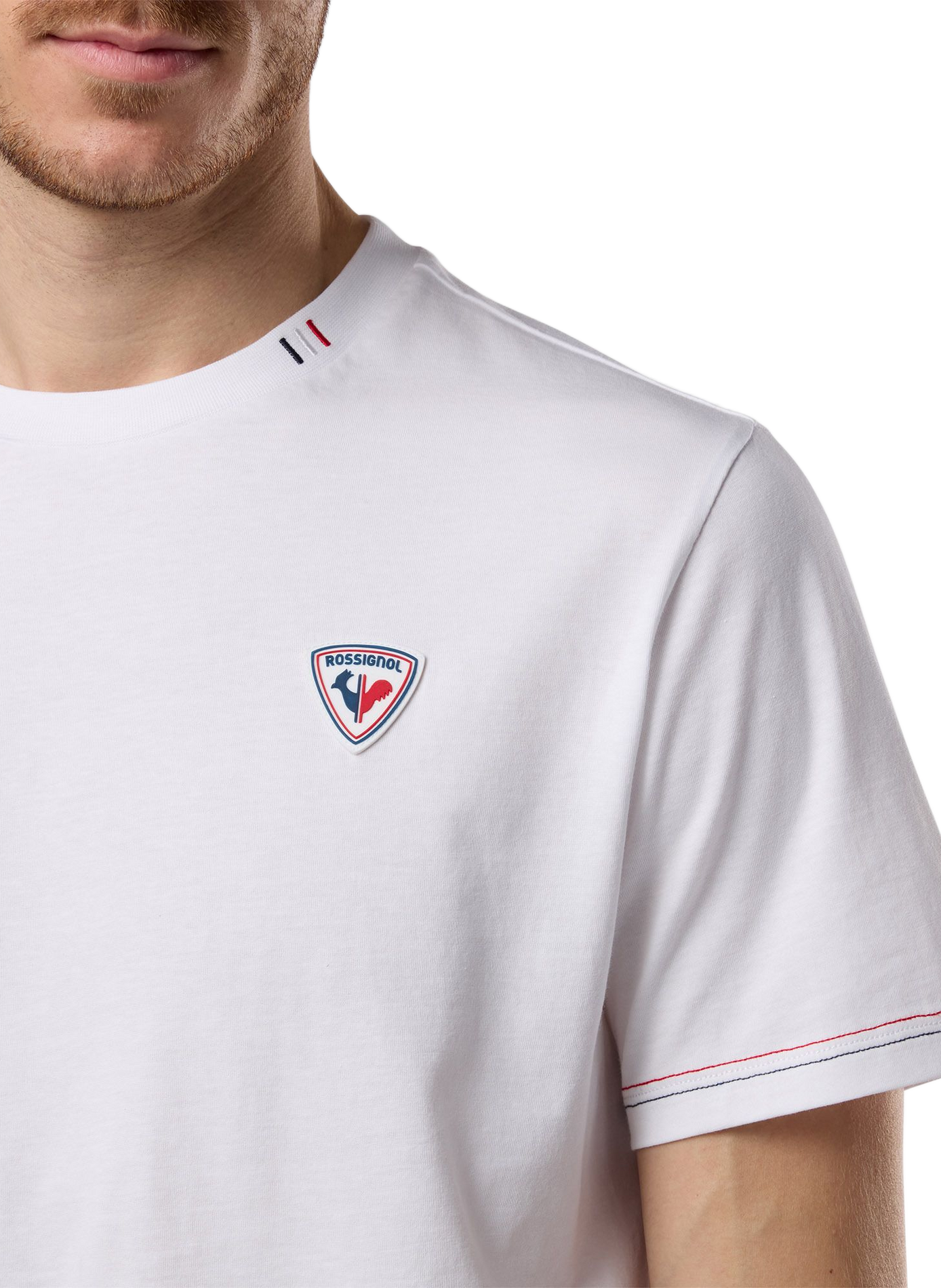 T-shirt droit col rond en coton ROSSIGNOL Weiss