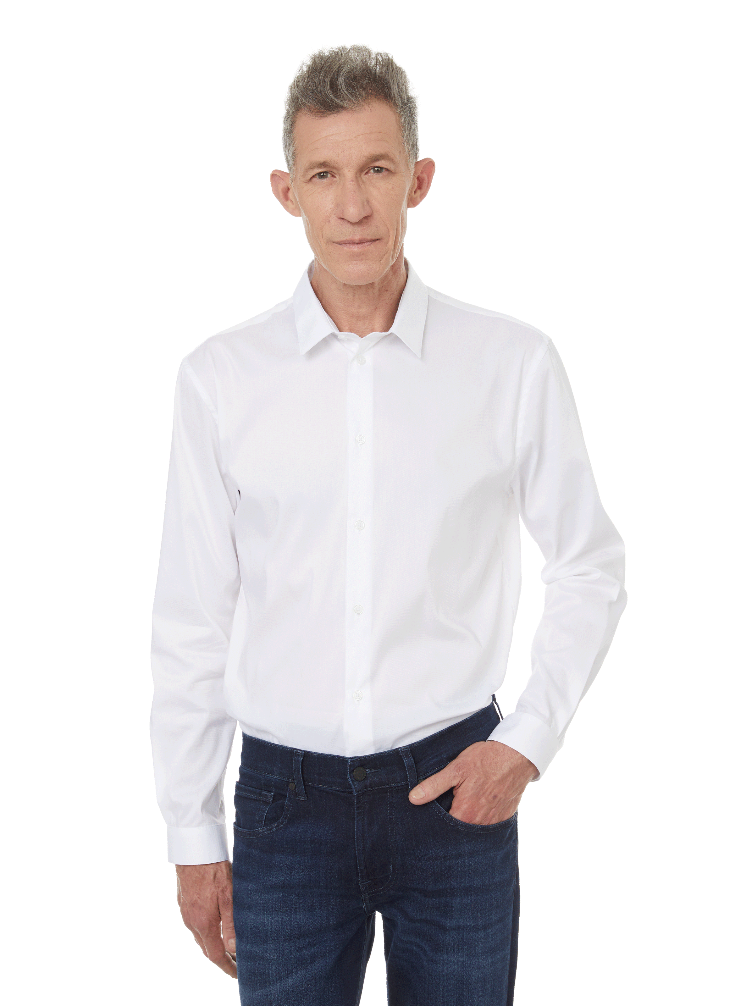 AU PRINTEMPS PARIS Chemise unie en coton Blanc